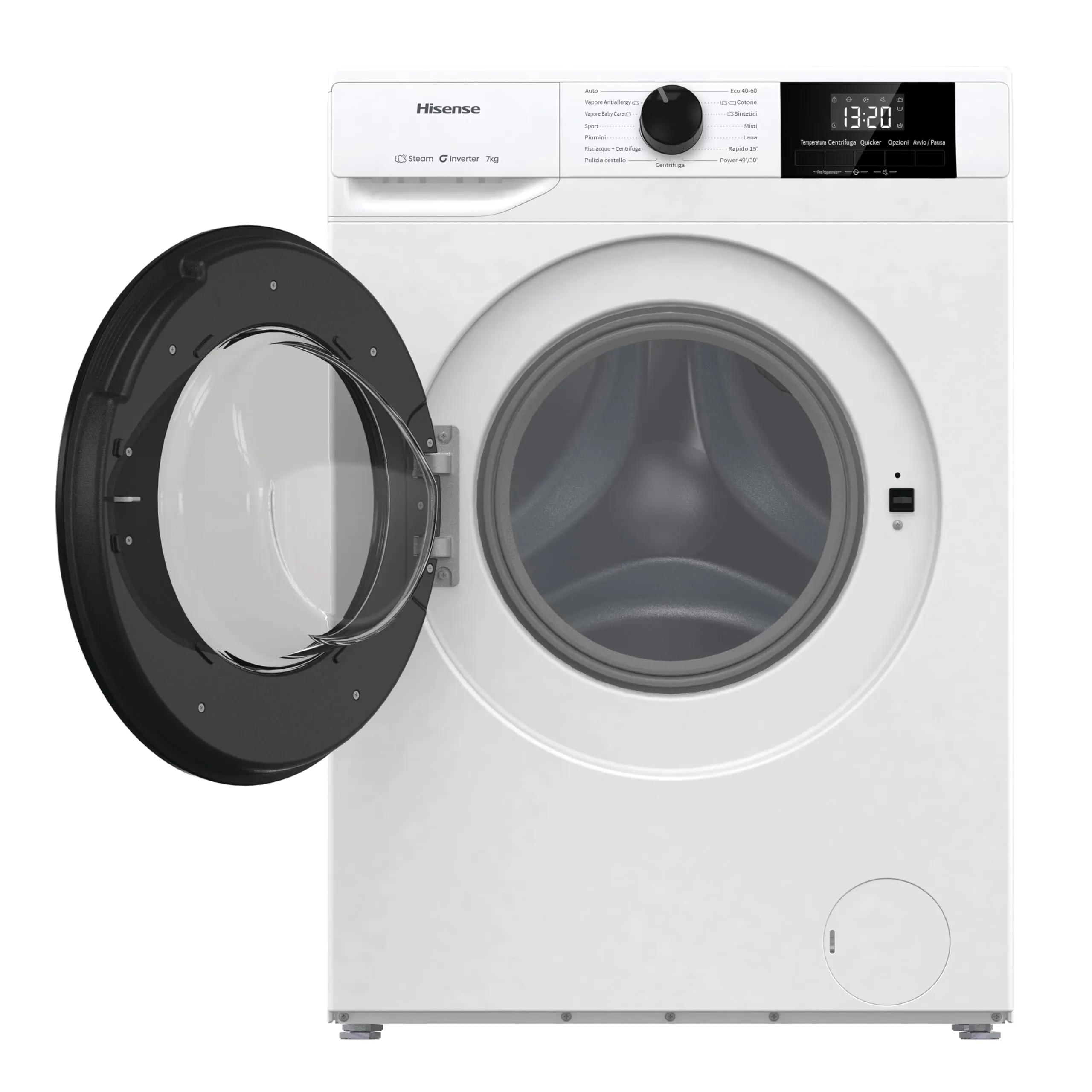 Hisense WF1G7021BW Lavatrice Slim a Carica Frontale 7 kg, Classe B, Bianco - immagine 9