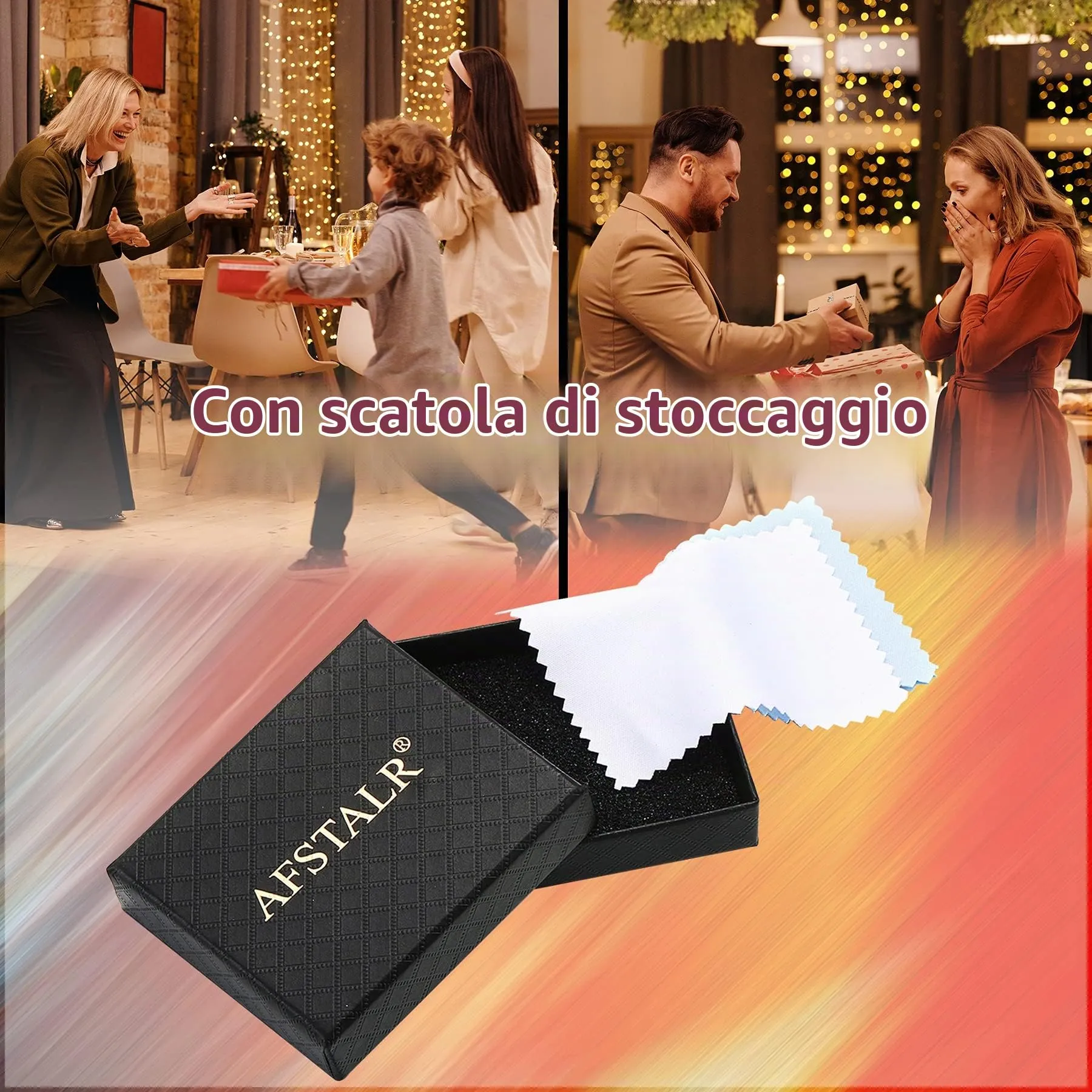 AFSTALR Collana con Croce in Acciaio Inossidabile Oro, 45 cm - immagine 7