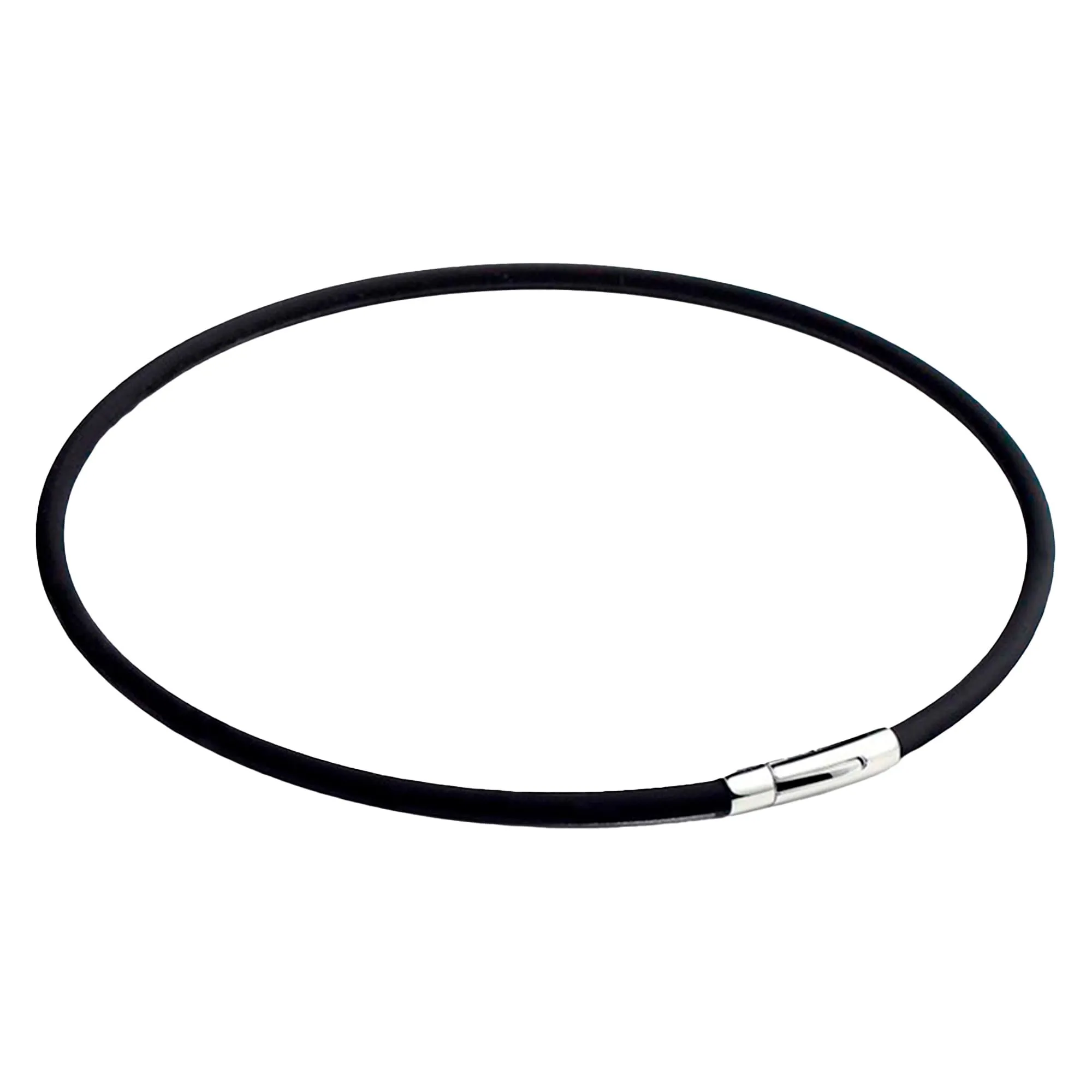 Lola & Gala Catena di Cuoio per Collana in Vera Pelle, Chiusura in Acciaio Inossidabile, 3 mm, Nero, 41 cm - immagine 1