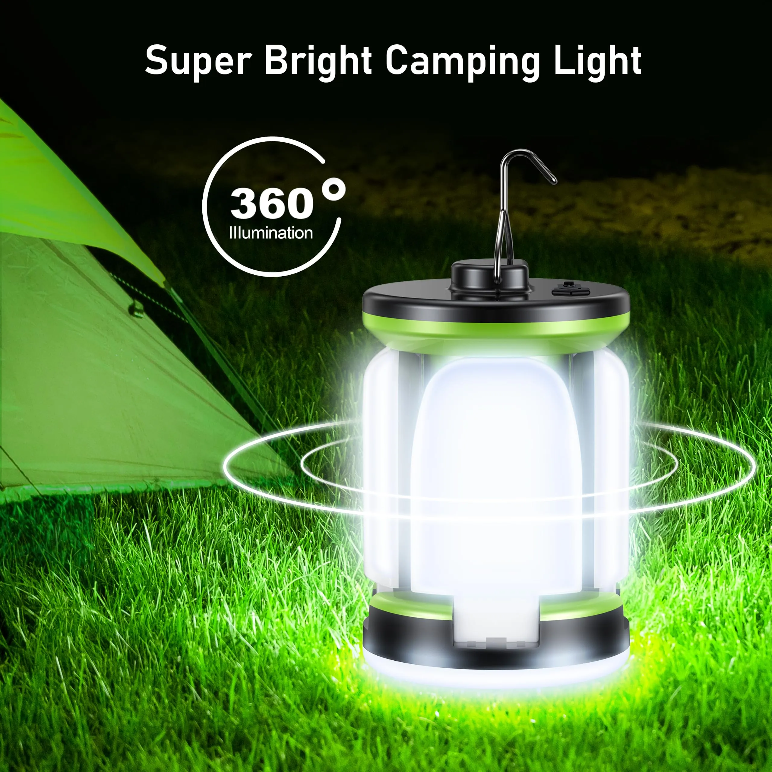 Blukar Lampada Campeggio Ricaricabile, 60 LED, 2 Pezzi - immagine 2
