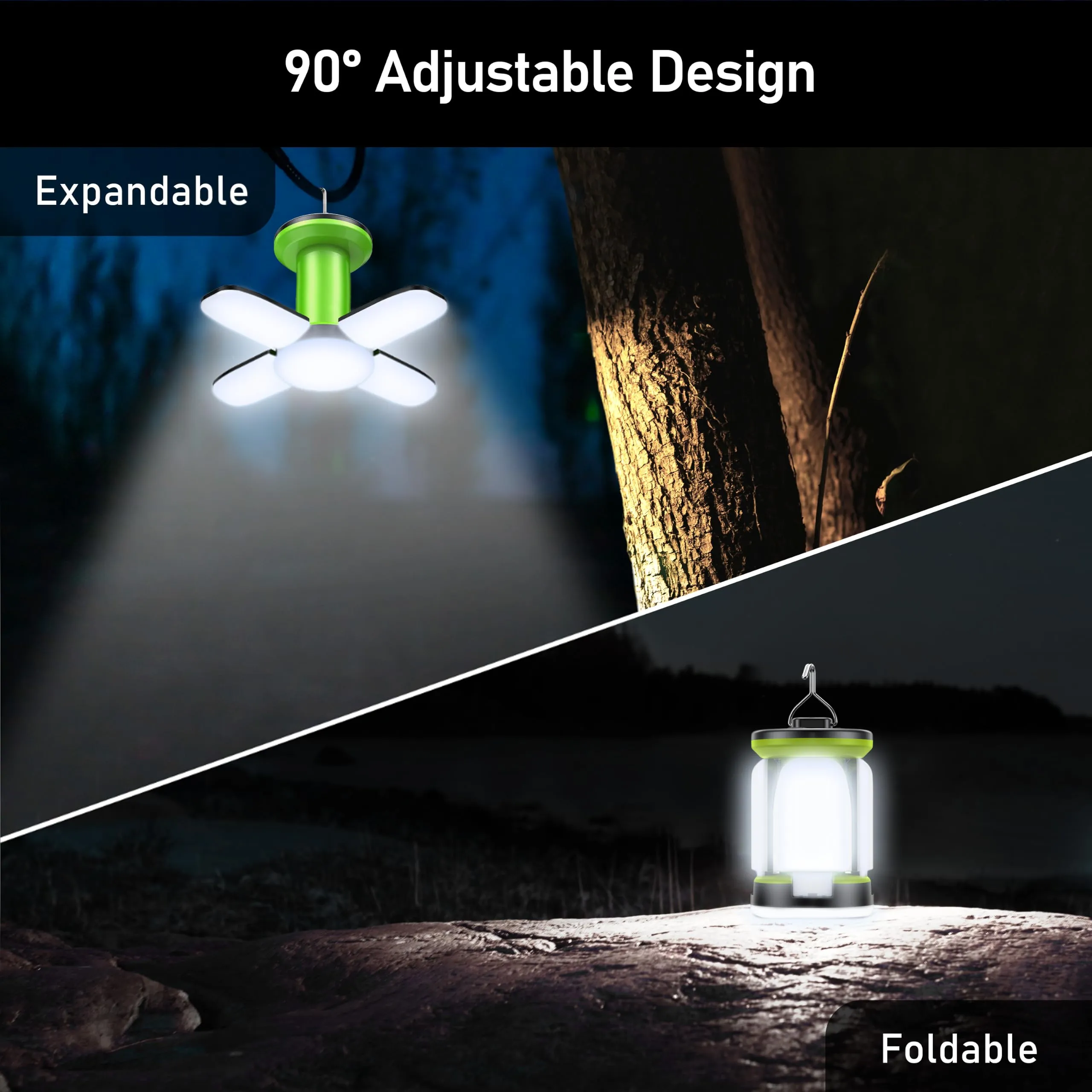 Blukar Lampada Campeggio Ricaricabile, 60 LED, 2 Pezzi - immagine 3
