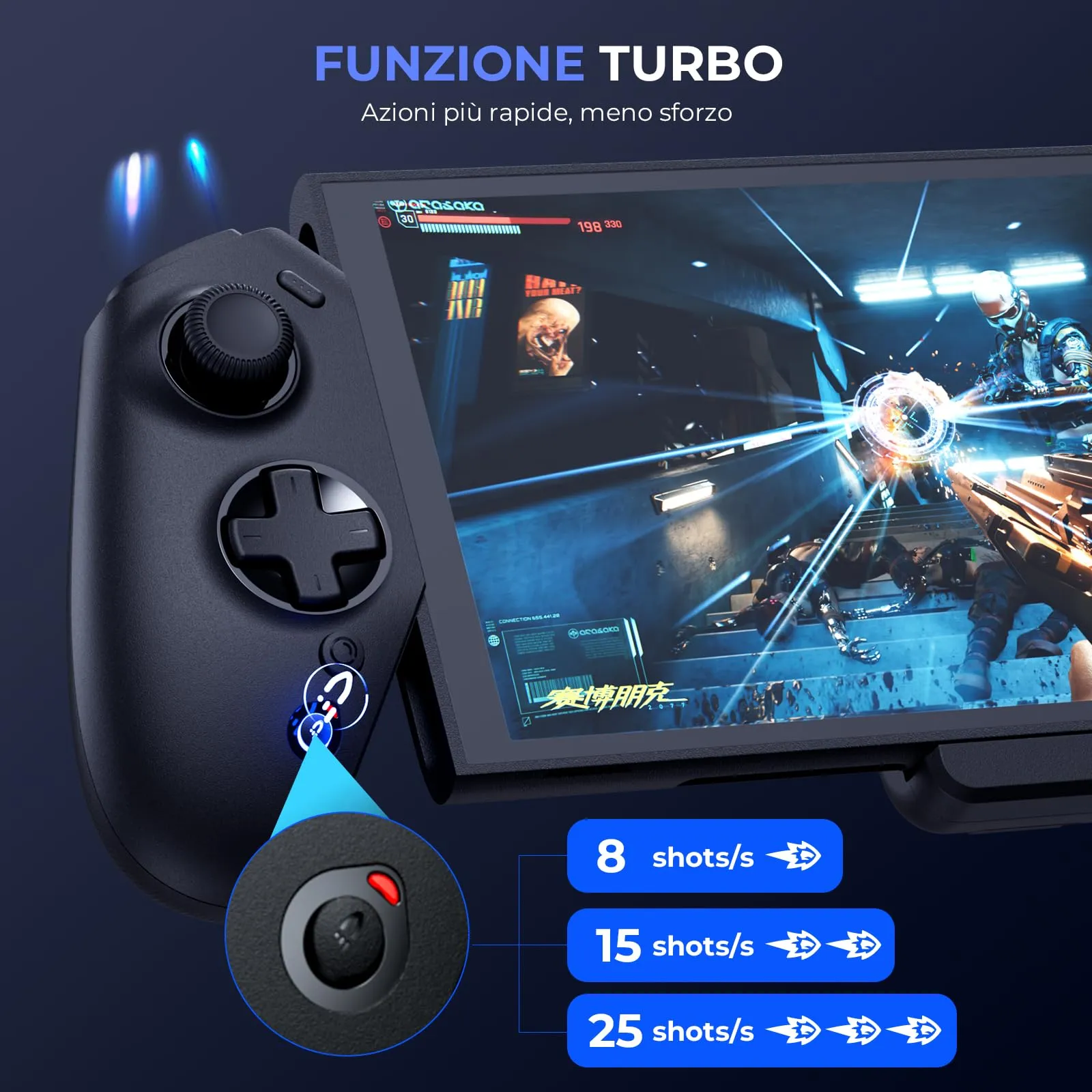 ECHTPower Wireless Gamepad for Switch 2 with Hall Joystick, 9-Axis Gyroscope, Programmable Back Buttons, C Button and Vibration - immagine 8