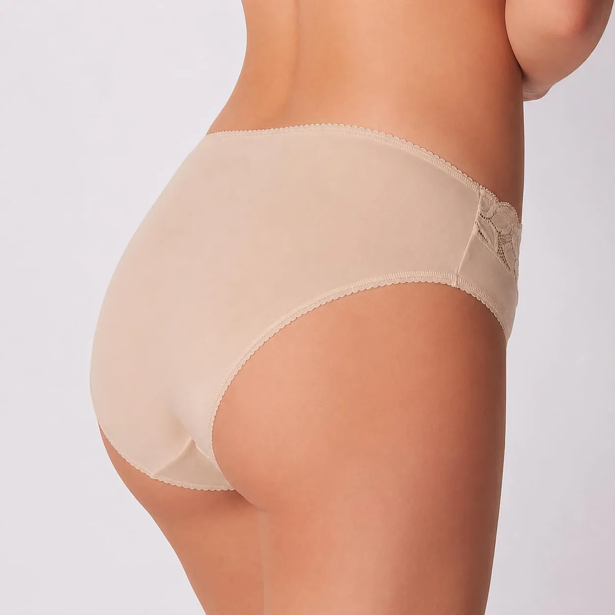 Cotonella Slip Donna Cotone Bielastico ADC88, Cipria, Taglia 4/L (Set da 8) - immagine 2