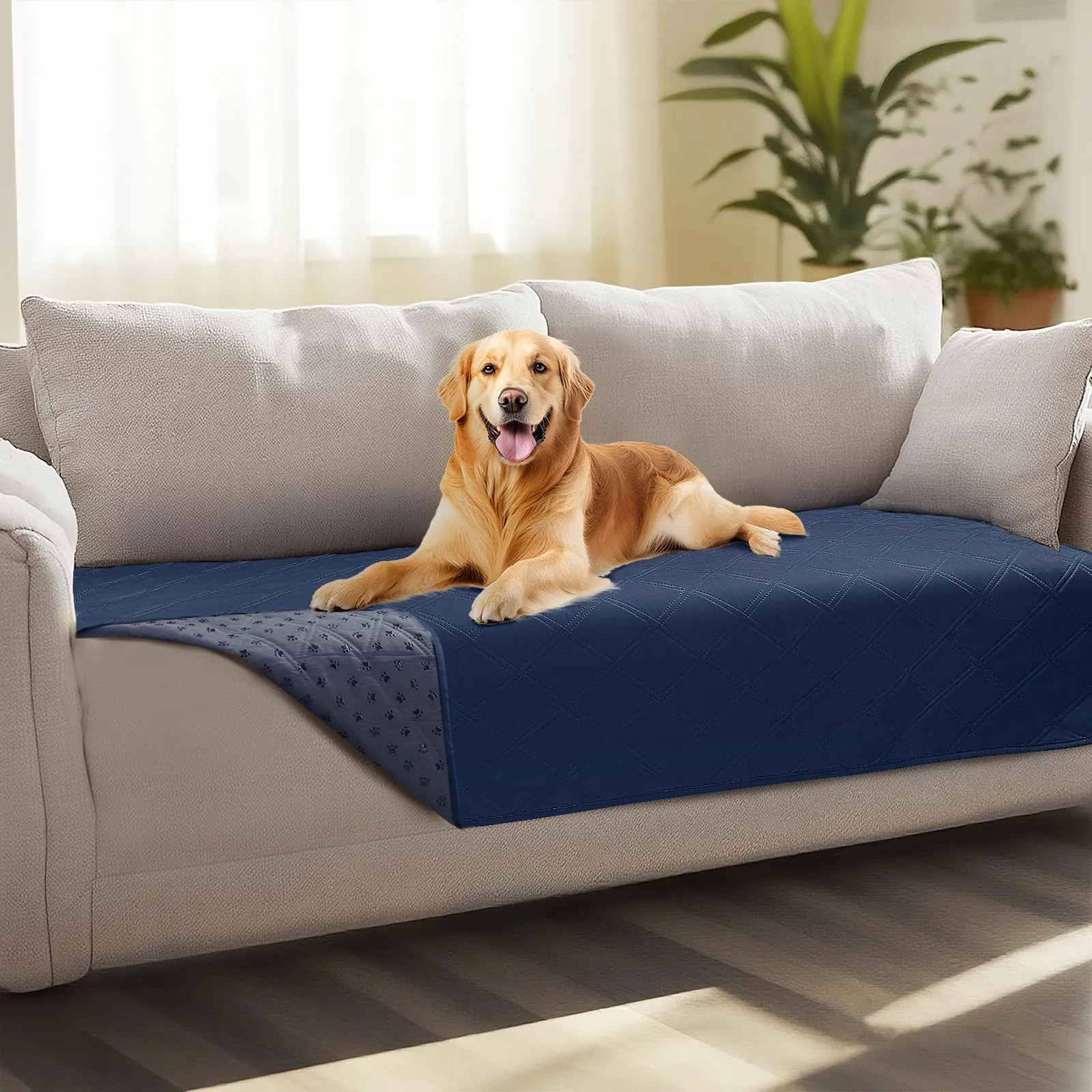 luciphia Copridivano Impermeabile per Cani e Gatti, Blu Marino, 76 x 178 cm - immagine 1