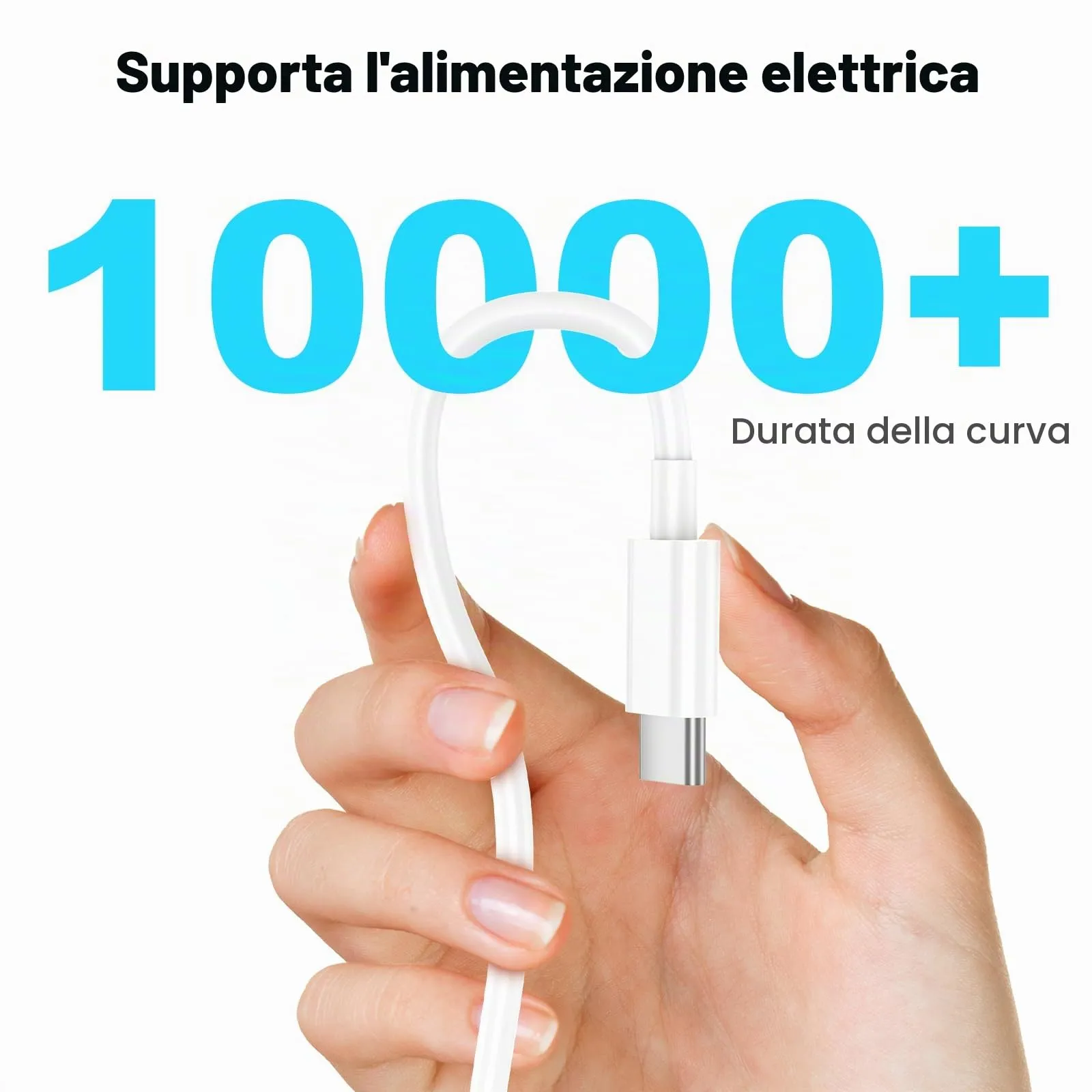 BSTOEM Cavo USB-C a USB-C 2 pezzi 1M+1M per iPhone 17/16/15, iPad Pro/Air, MacBook Pro/Air - Bianco - immagine 5