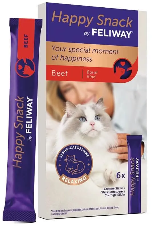 FELIWAY Happy Snack Gustosi Snack Calmanti per Gatti, 6 Stick - immagine 1