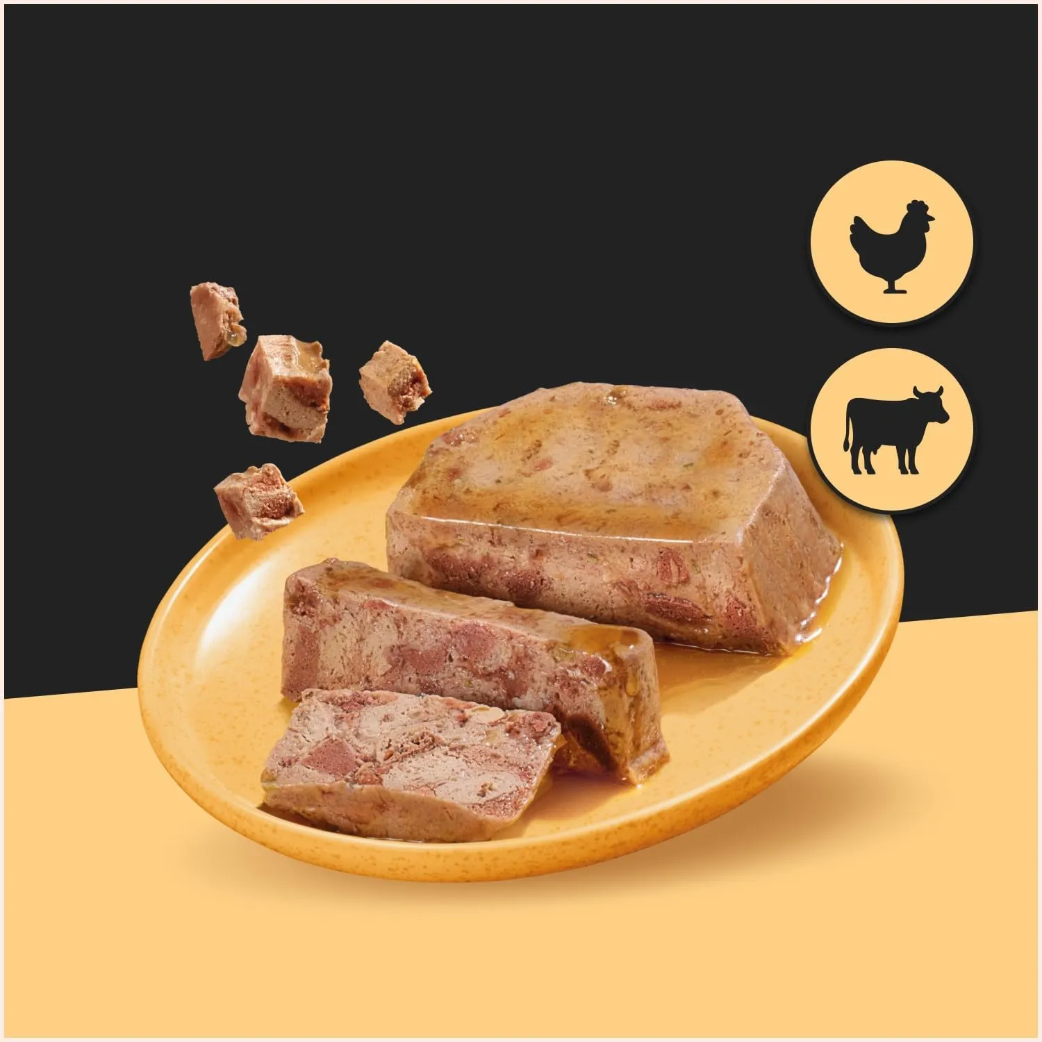 Cesar Ricette Classiche per cani adulti, pollo con bocconcini di manzo in paté, 14 x 150 g - immagine 4