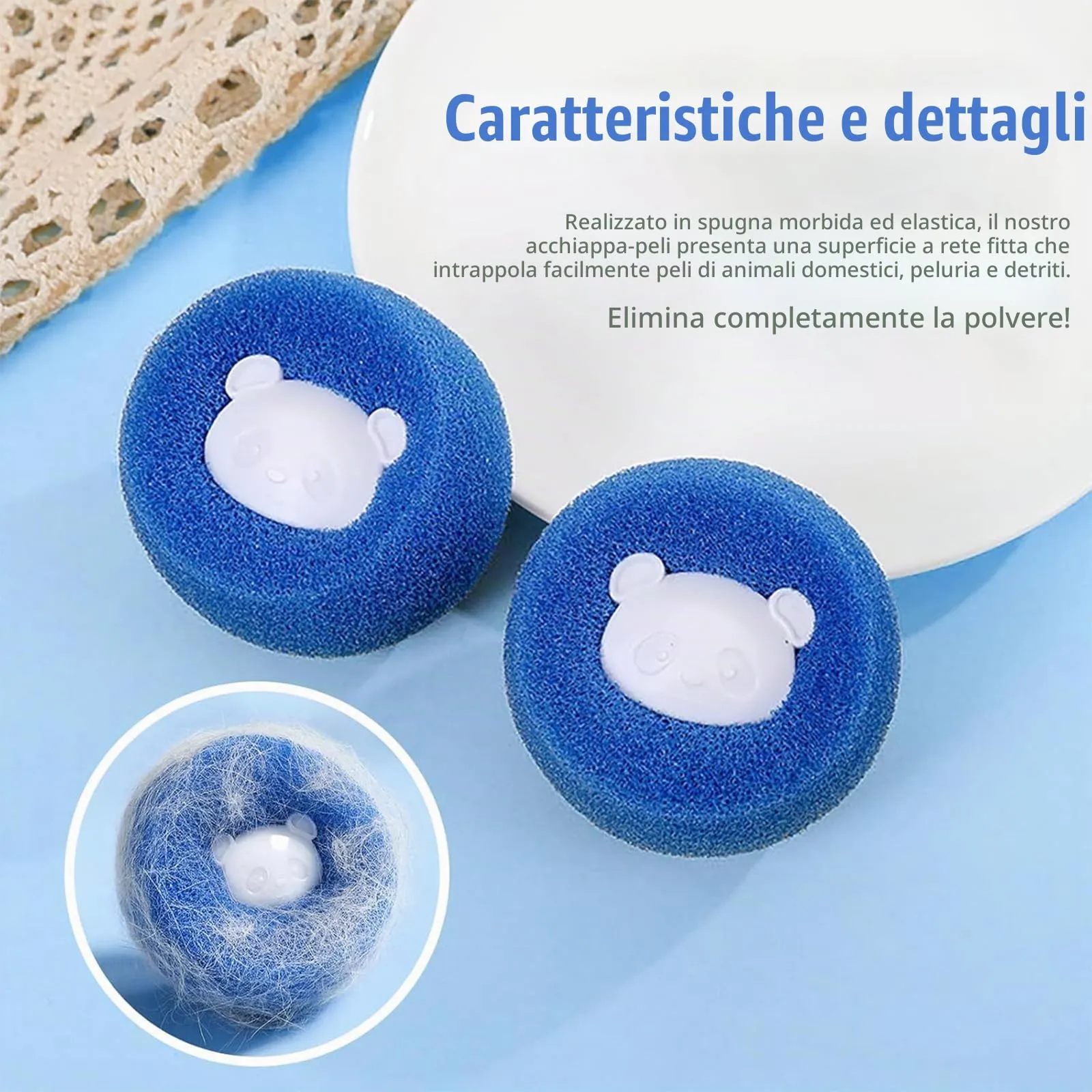 Chiosa Cattura Pelo Lavatrice, 8 Pezzi - immagine 4