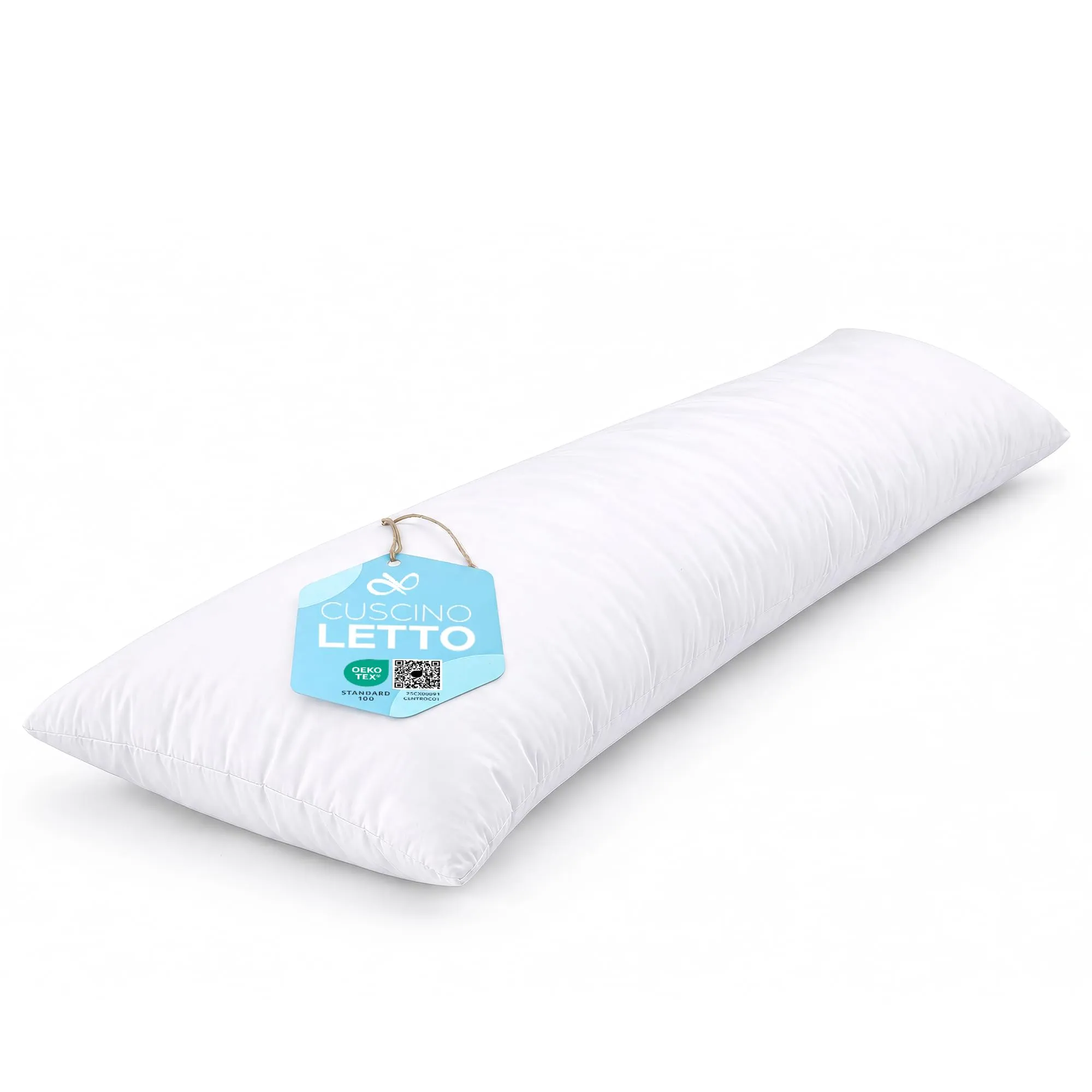 Flowen Cuscino Letto 40x145, Guanciale Lungo Antiacaro Anallergico Traspirante, Poliestere, Bianco - immagine 1