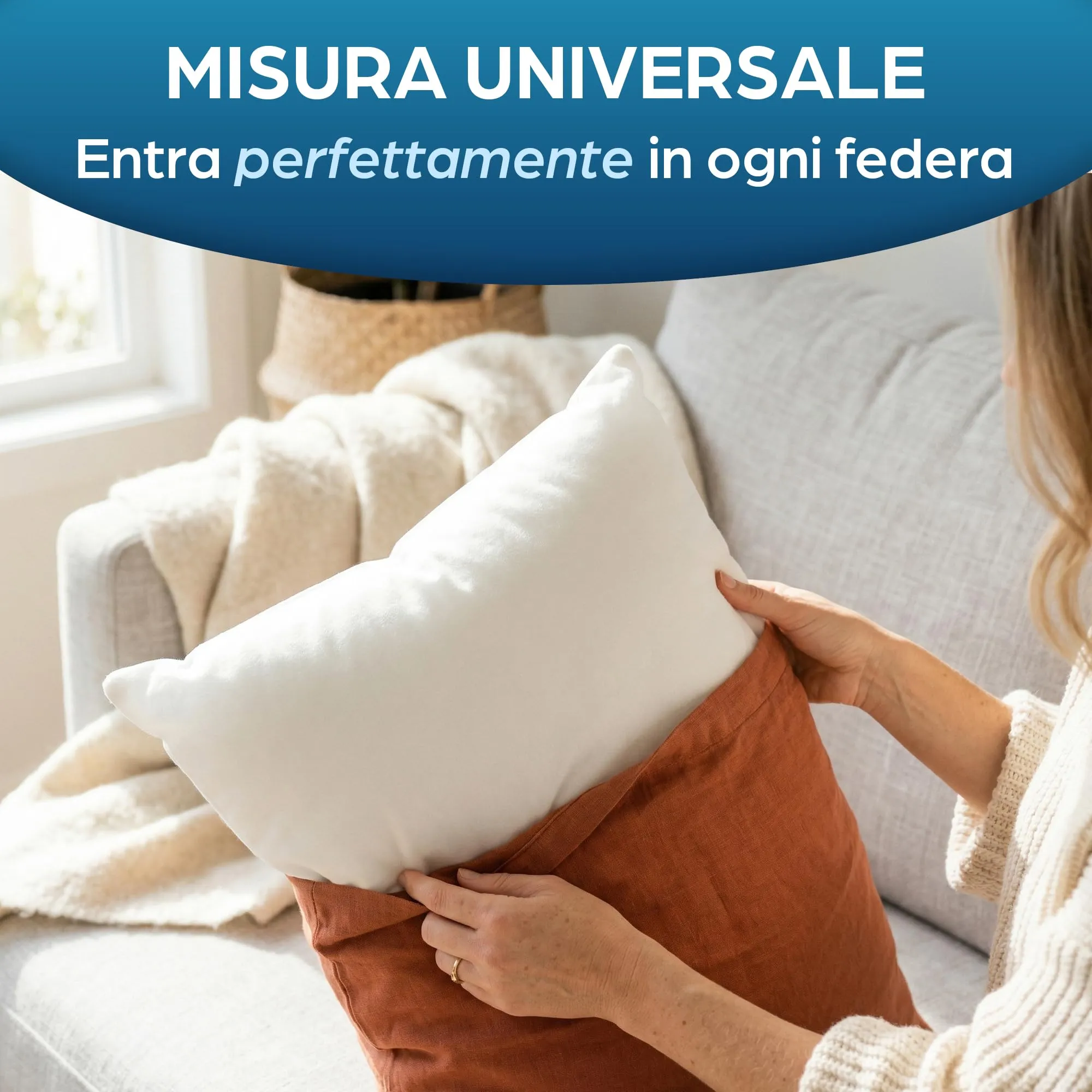 Flowen Cuscini Letto, Coppia di Guanciali 50x80, Antiacaro, Anallergico, Traspirante, Poliestere Lavabile - immagine 5