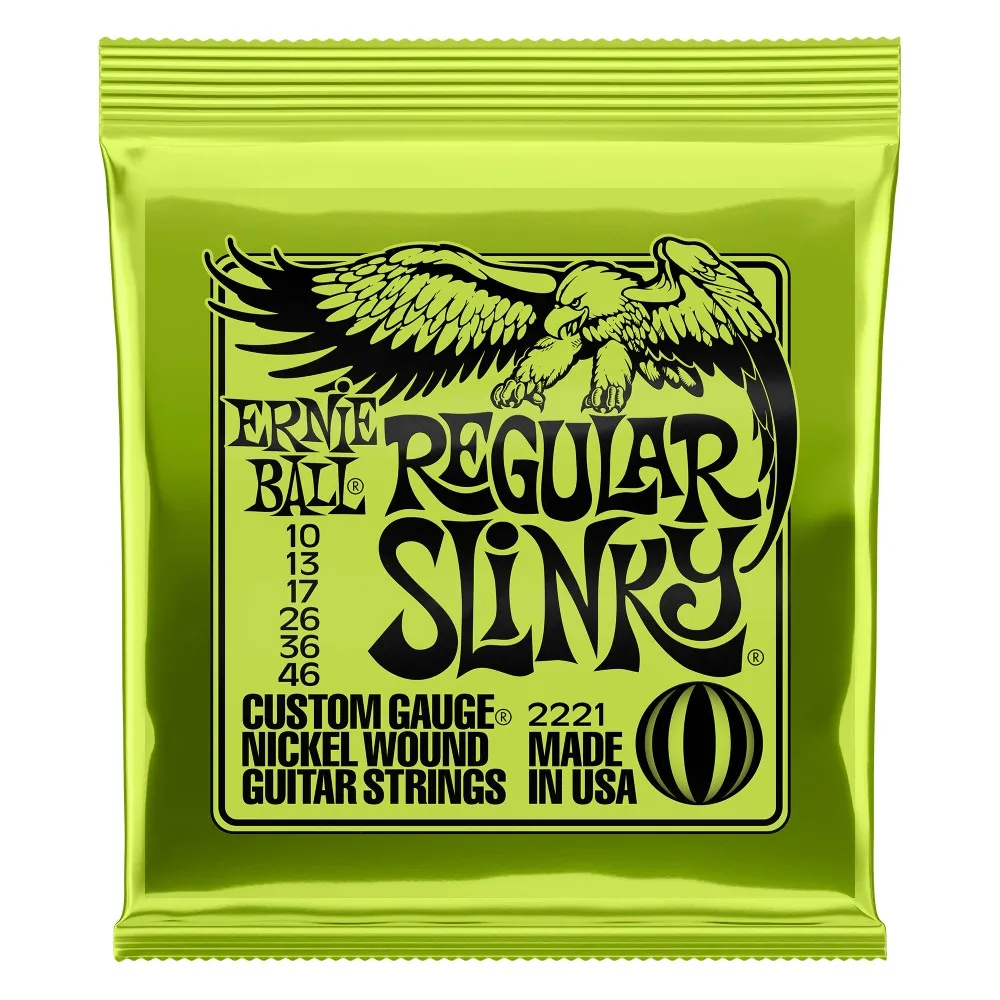 Ernie Ball Regular Slinky Nickel Wound Electric Guitar Strings, 10-46 - immagine 1