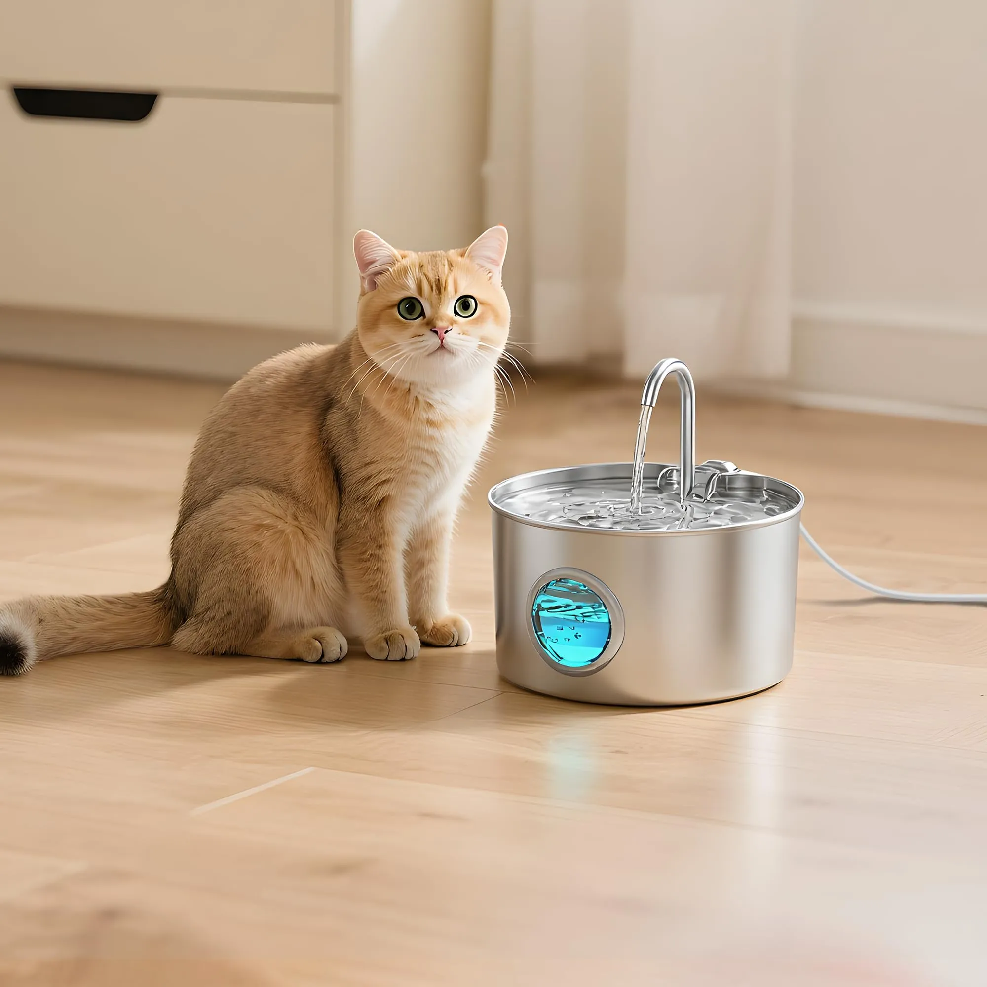 GIOTOHUN Filtri per Fontana per Gatti in Acciaio Inox, 12 Pezzi (6 a Carbone + 6 in Schiuma) - immagine 7