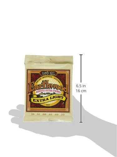 Ernie Ball Earthwood Extra Light 80/20 Bronze Acoustic Guitar Strings 10-50 - immagine 3