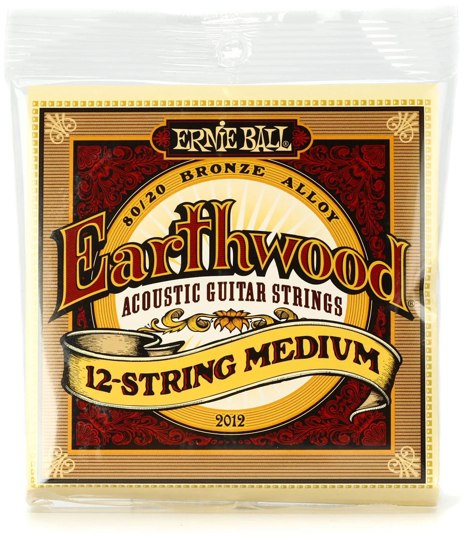 Ernie Ball Earthwood Medium 12-String 80/20 Bronze Acoustic Guitar Strings 11-28 - immagine 1