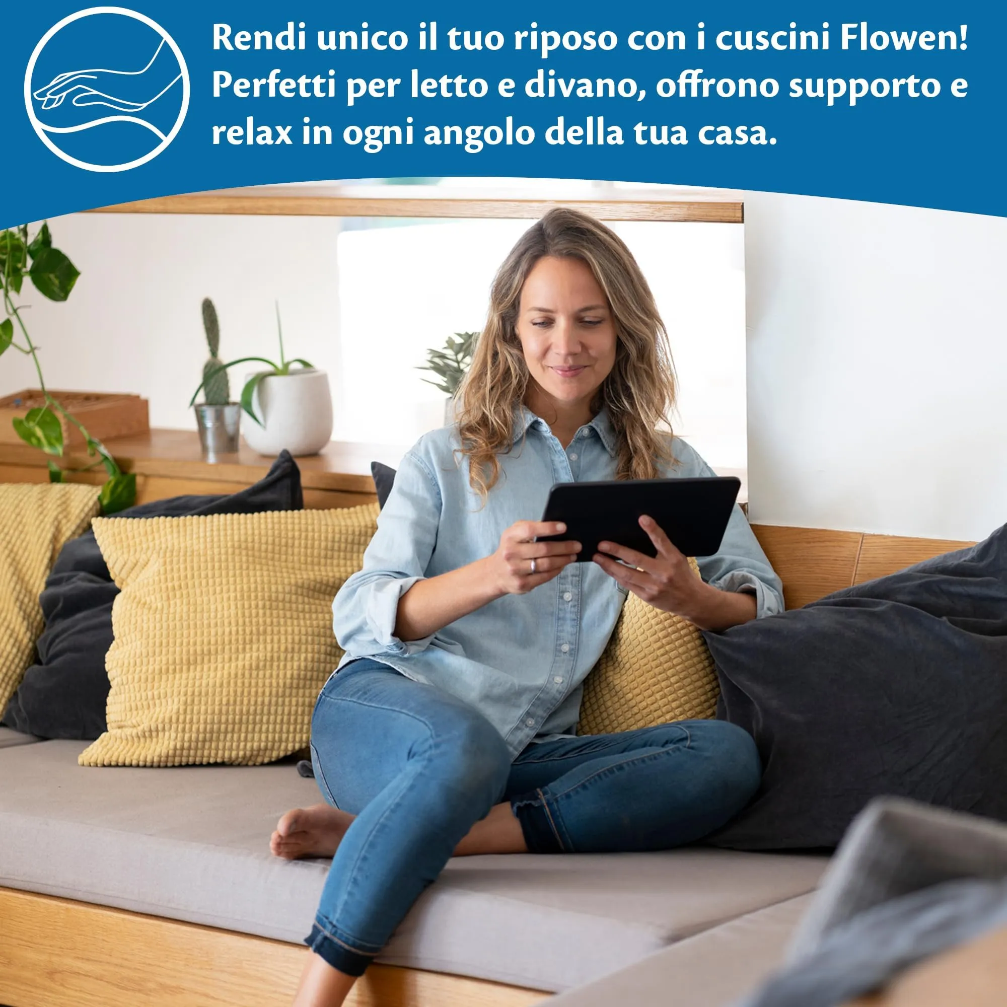 Flowen Imbottitura Cuscini per Divano e Letto, 35x35, 2 pezzi, Poliestere Bianco, Anallergici e Antiacaro - immagine 8