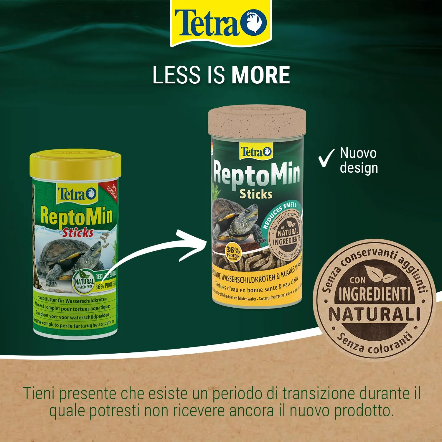 Tetra ReptoMin Sticks Alimento Base per Tartarughe Acquatiche, 250 ml - immagine 2