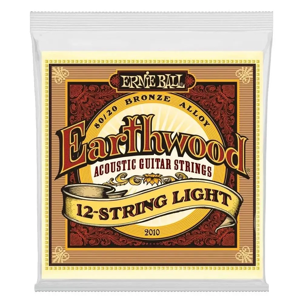 Ernie Ball Earthwood Light 12-String 80/20 Bronze Acoustic Guitar Strings 9-46 - immagine 1