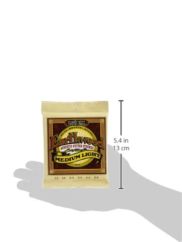 Ernie Ball Earthwood 80/20 Bronze Acoustic Guitar Strings, Medium Light 12-54 - immagine 3