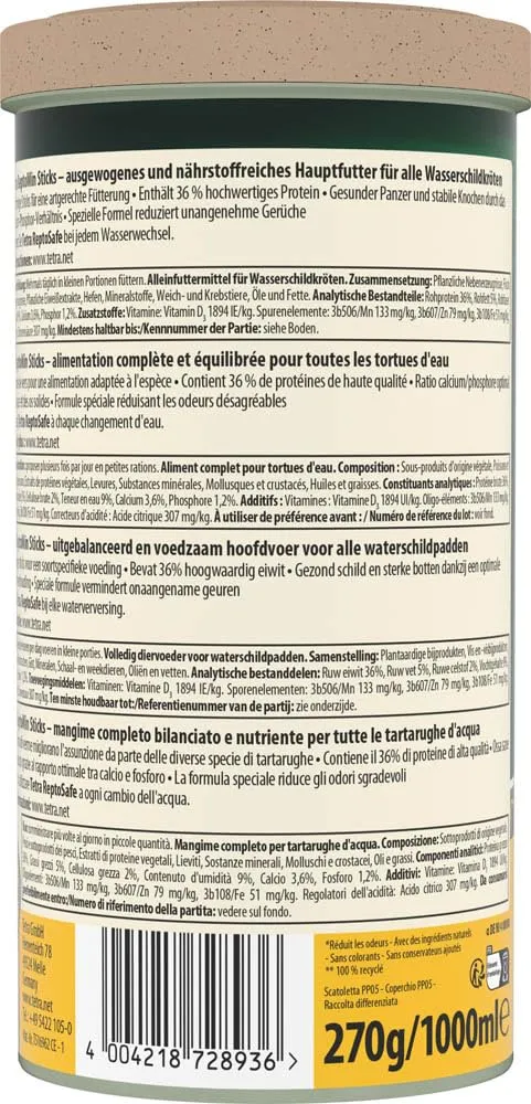 Tetra ReptoMin Sticks Alimento Base per Tartarughe Acquatiche, 1 L - immagine 11