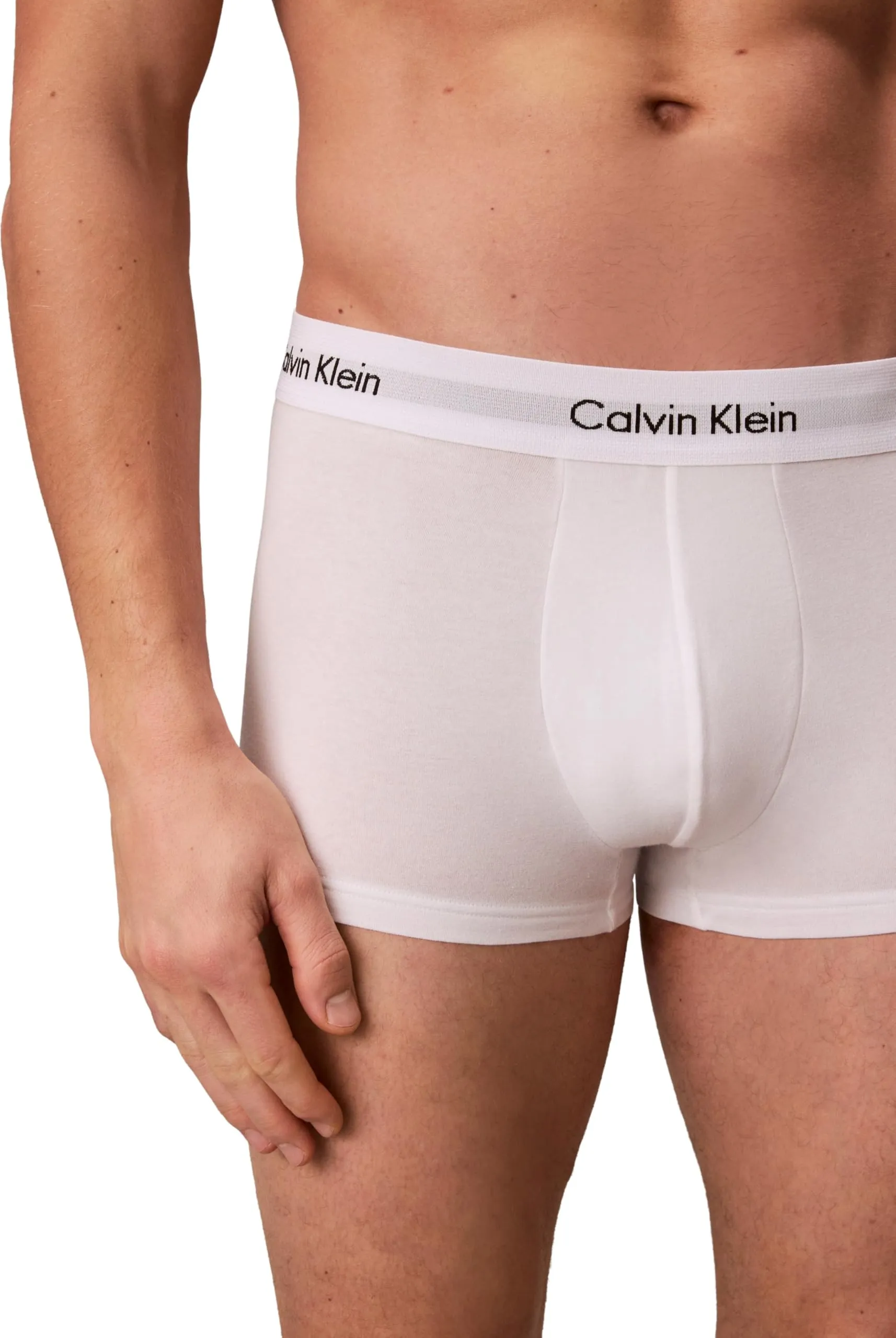 Calvin Klein Uomo Pantaloncini Boxer Vita Bassa, Confezione da 3, Bianco, M - immagine 5