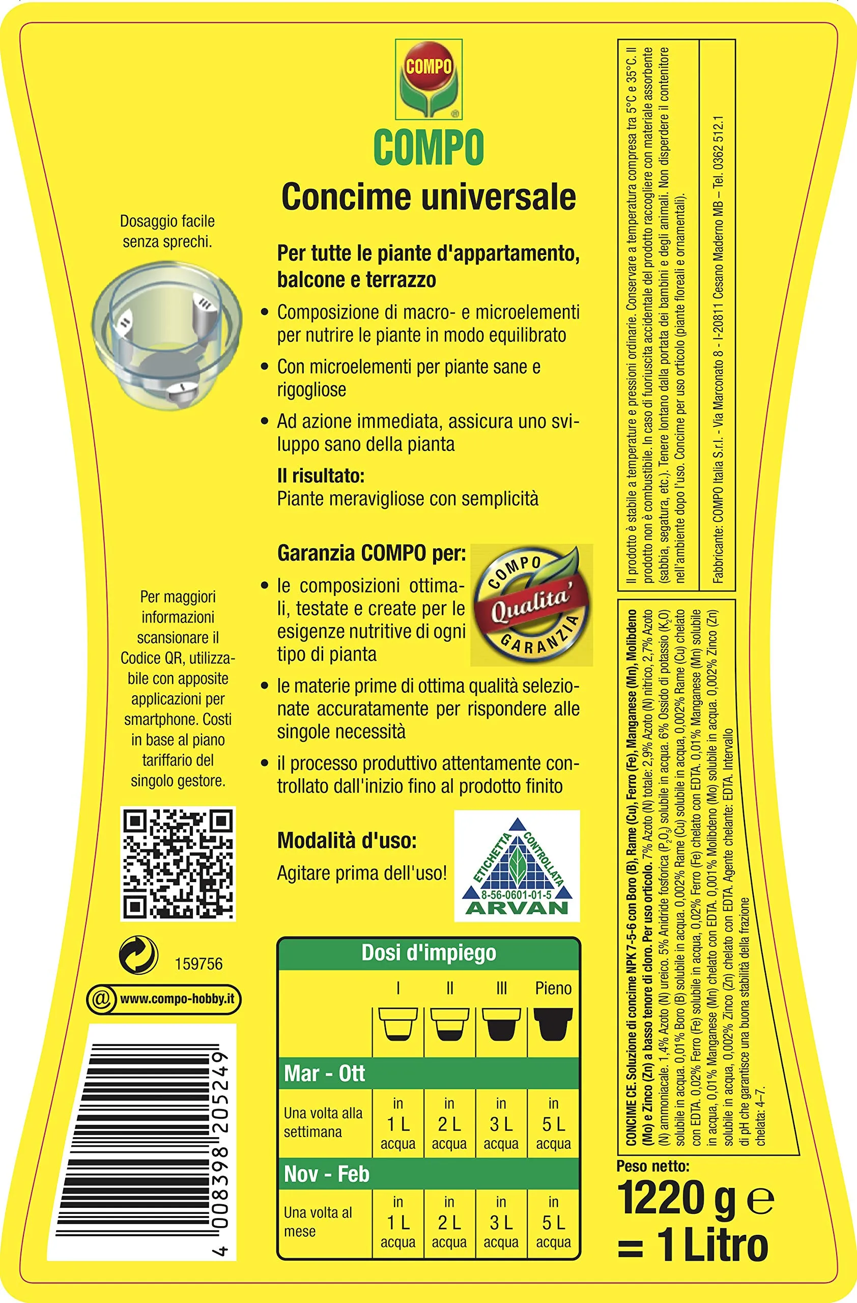Compo Concime Liquido Universale, 1L - immagine 2