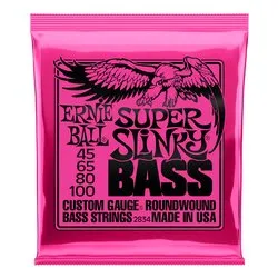 Ernie Ball Super Slinky Nickel Wound Electric Bass Strings 45-100 - immagine 1