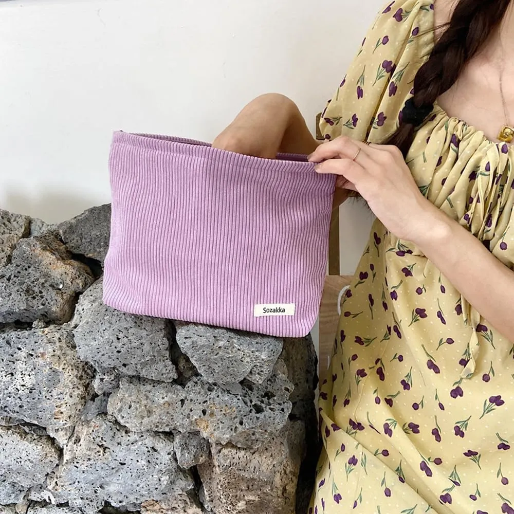 HMCEY Pochette in Tela per Cosmetici e Trucchi con Cerniera - Rosa Brillante - immagine 7