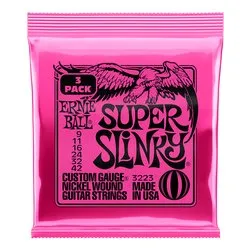 Ernie Ball Super Slinky Electric Guitar Strings 9-42 (3-Pack) - immagine 1