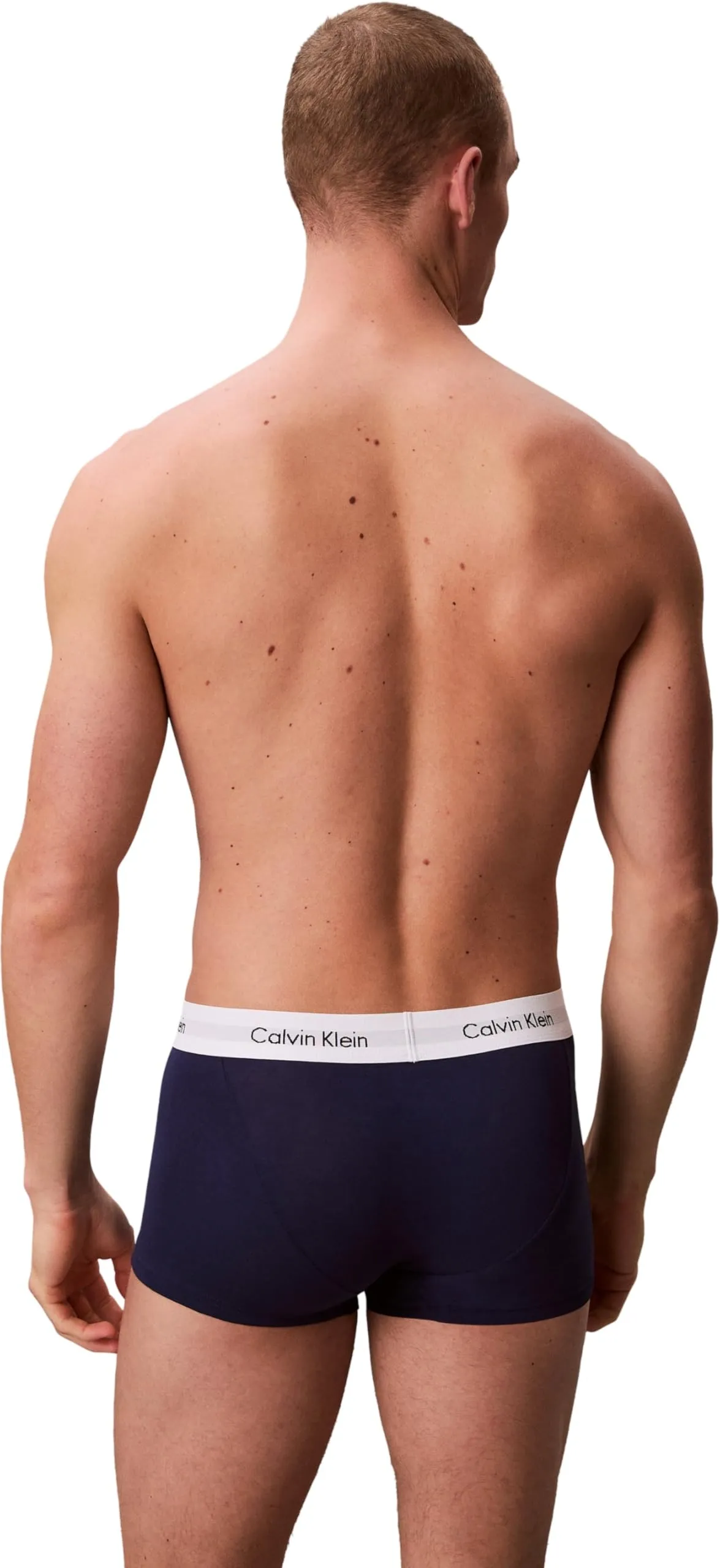 Calvin Klein Uomo Pantaloncini Boxer Vita Bassa, Confezione da 3, Multicolore (White/Red Ginger/Pyro Blue), XL - immagine 2