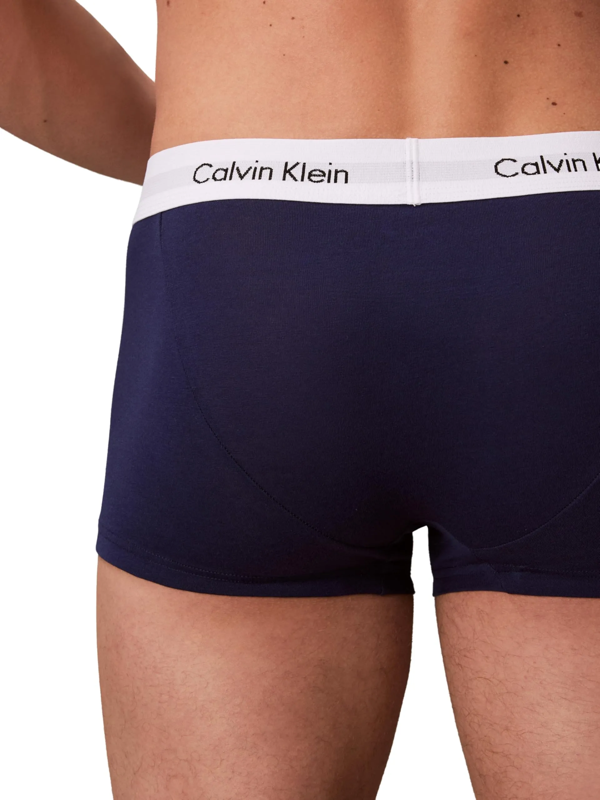 Calvin Klein Uomo Pantaloncini Boxer Vita Bassa, Confezione da 3, Multicolore (White/Red Ginger/Pyro Blue), XL - immagine 4