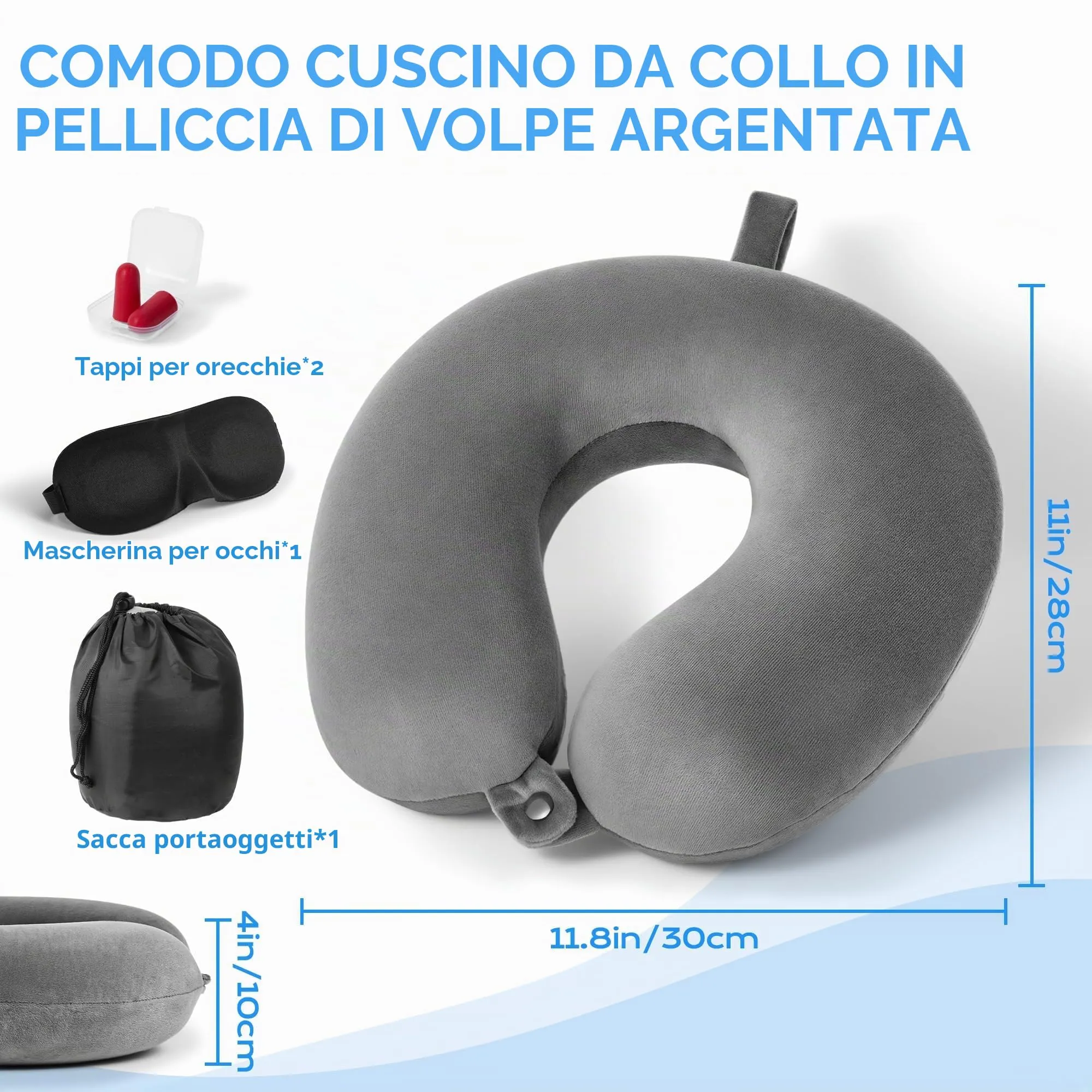 Leseed Cuscino da Viaggio in Memory Foam - immagine 2
