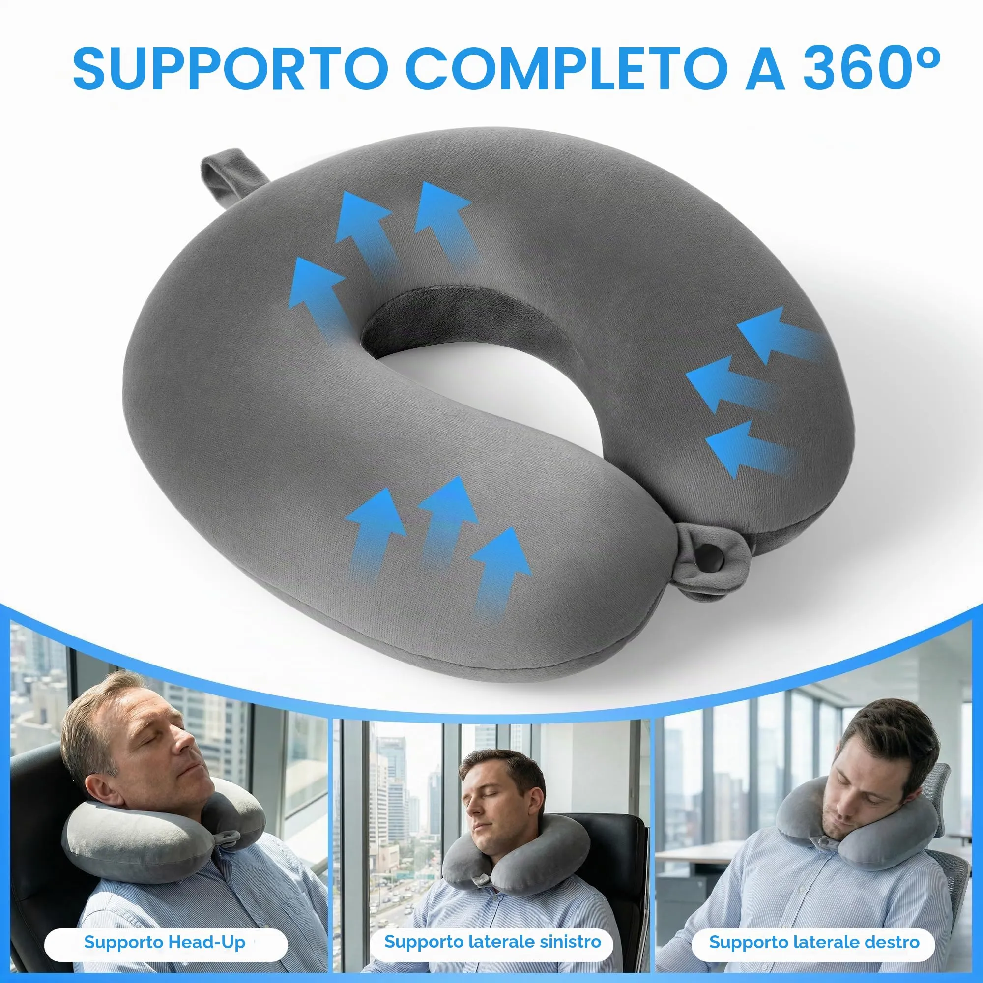 Leseed Cuscino da Viaggio in Memory Foam - immagine 3