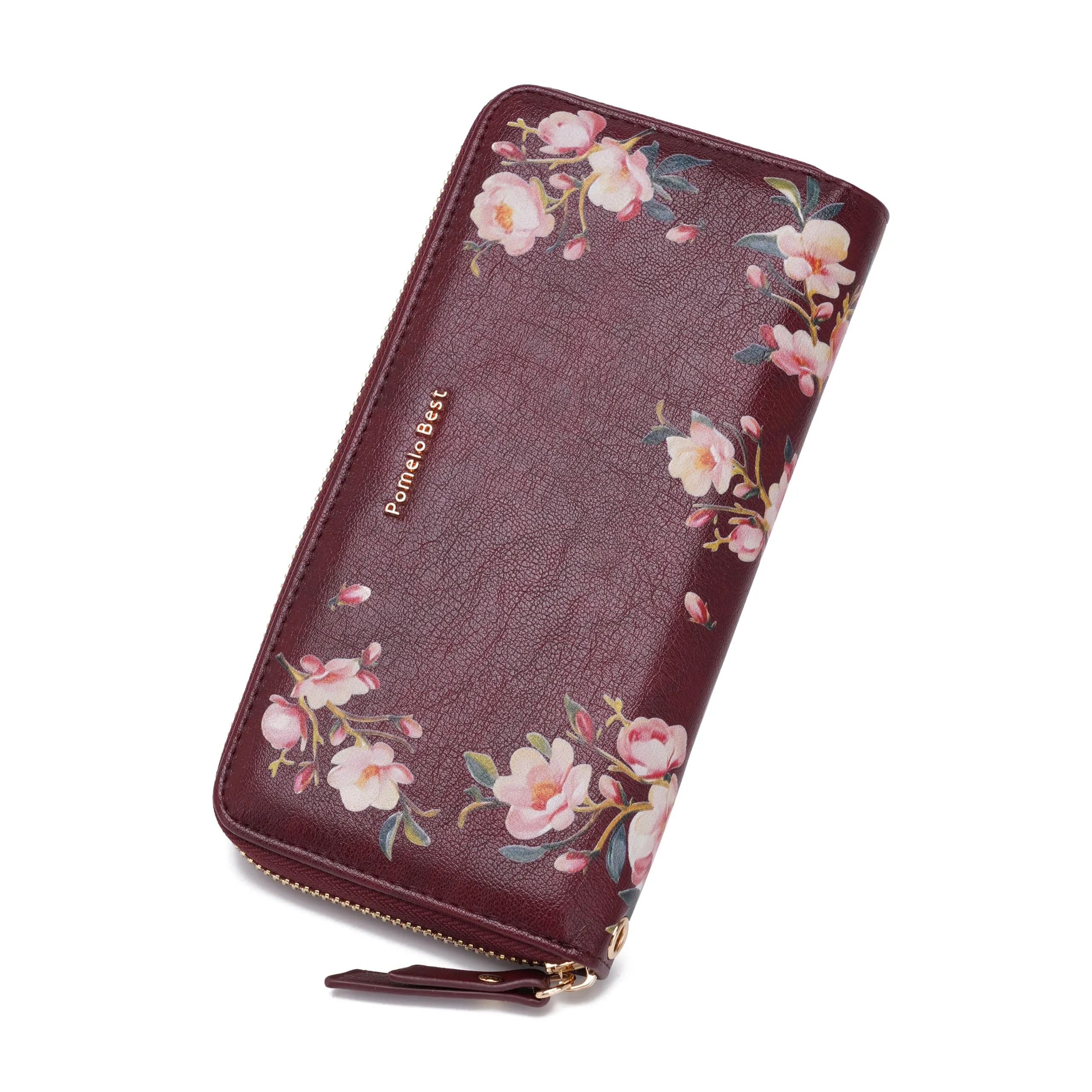 Pomelo Best Portafoglio in Pelle Donna con Stampato Magnolia RFID - immagine 1