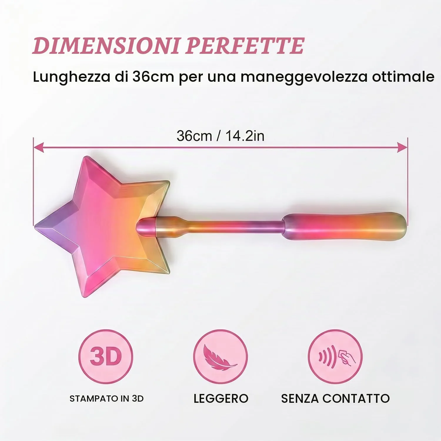 OIXEYA Bacchetta Magica Porta Carta di Credito 30cm con Stampa 3D - immagine 2