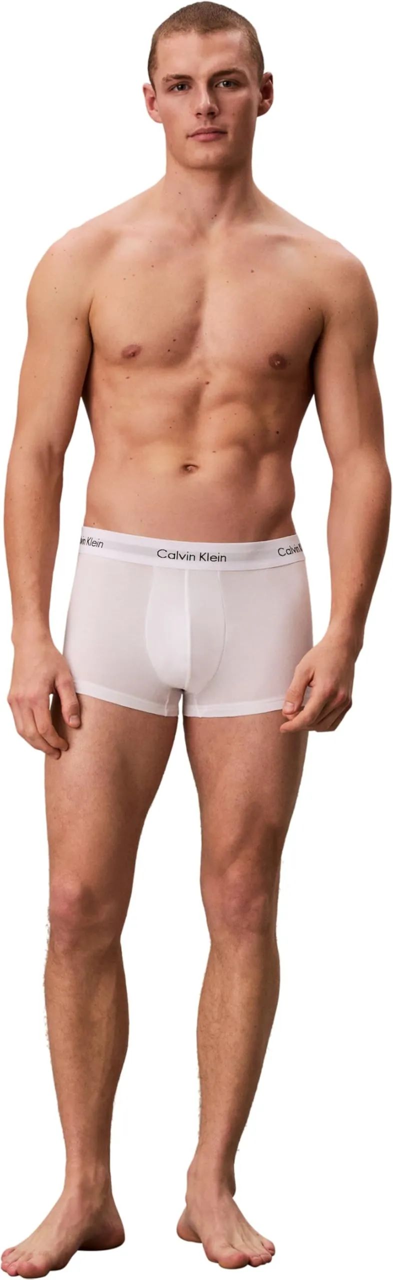 Calvin Klein Uomo Pantaloncini Boxer Vita Bassa, Pack da 3, Bianco, S - immagine 6