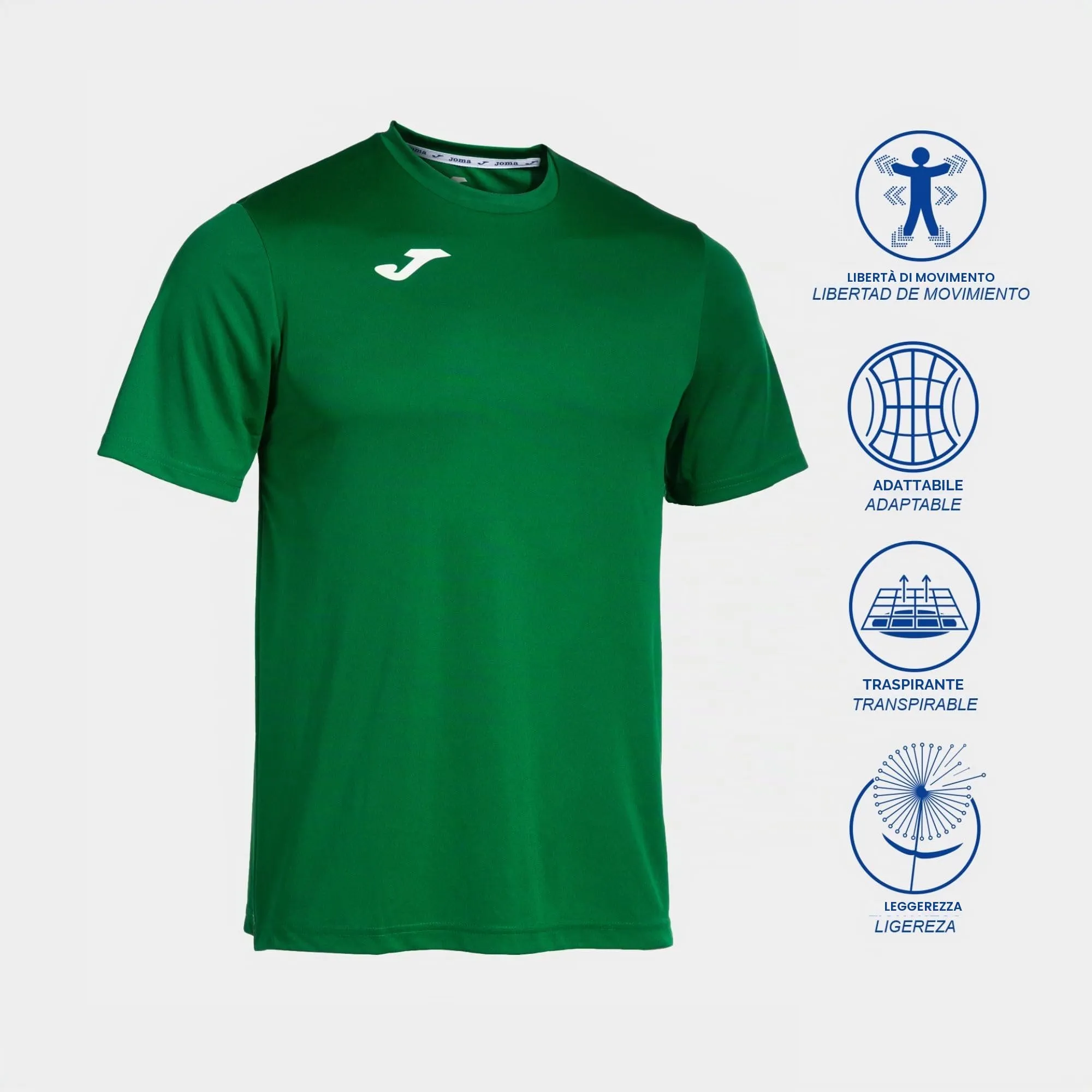Joma T-Shirt Sportiva da Uomo Combi - Verde - L - immagine 2