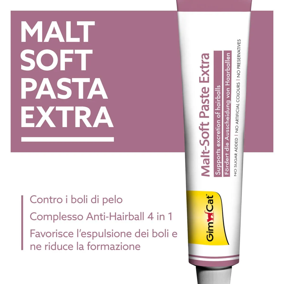 GimCat Malt-Soft Pasta Extra Anti-Hairball Snack for Cats, 100 g - immagine 2