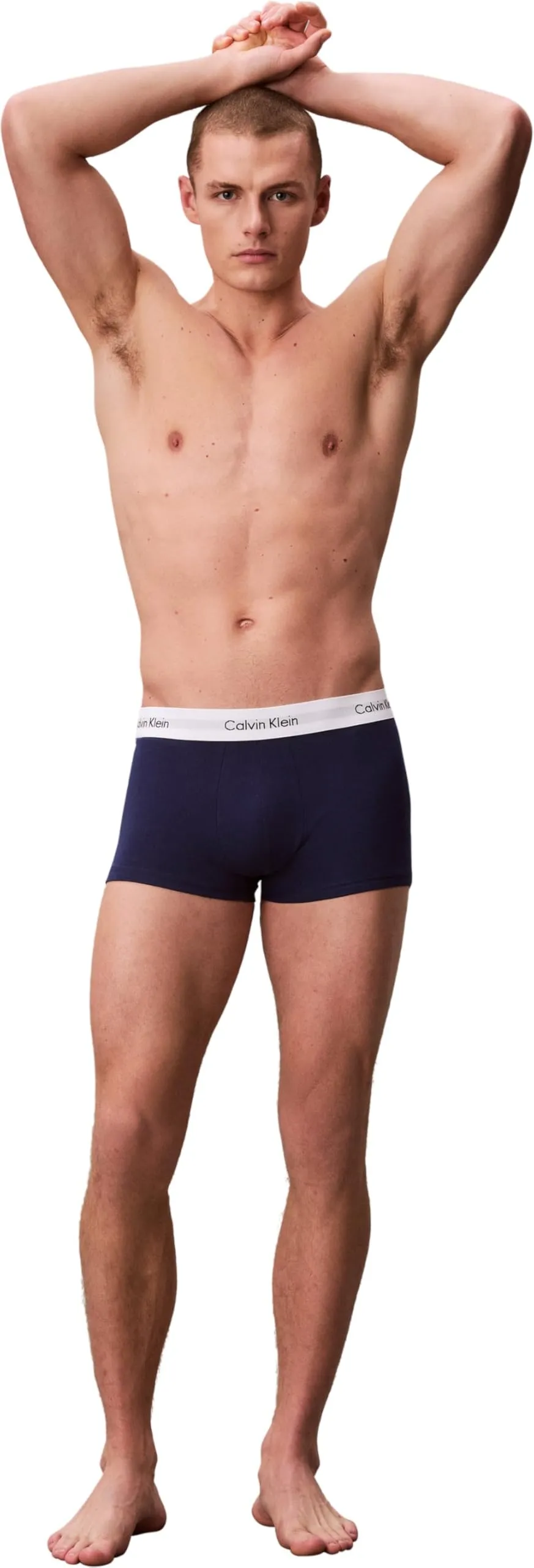 Calvin Klein Uomo Pantaloncini Boxer Vita Bassa, Confezione da 3, Multicolore (White/Red Ginger/Pyro Blue), L - immagine 5