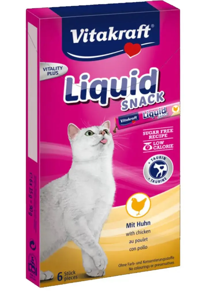 Vitakraft Liquid Snack al Pollo per Gatti, 6 x 15g - immagine 1