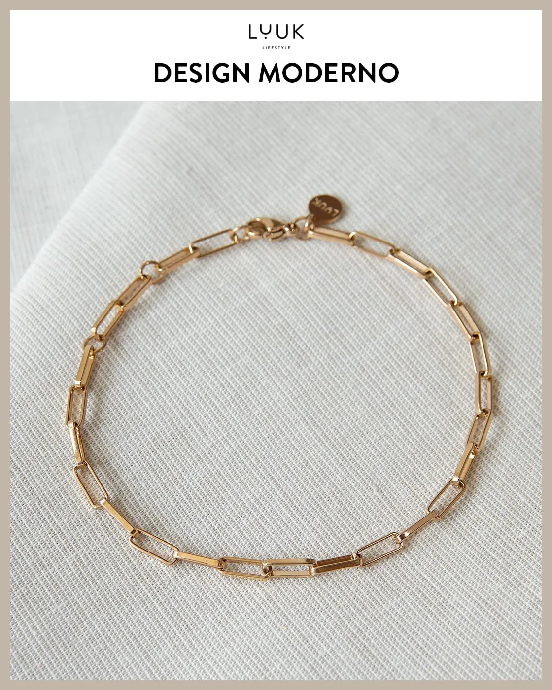 LUUK LIFESTYLE Set di gioielli con collana e bracciale a catena forzatina, rosa - immagine 3
