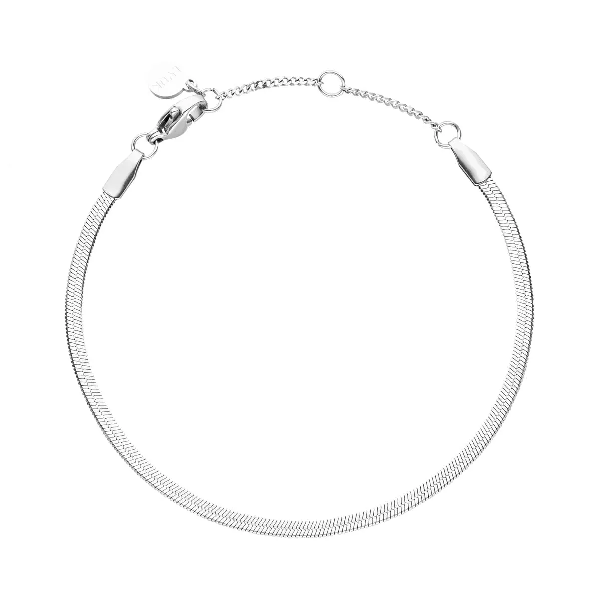 LUUK LIFESTYLE Bracciale Catena Serpente in Acciaio Inossidabile, Argento - immagine 1