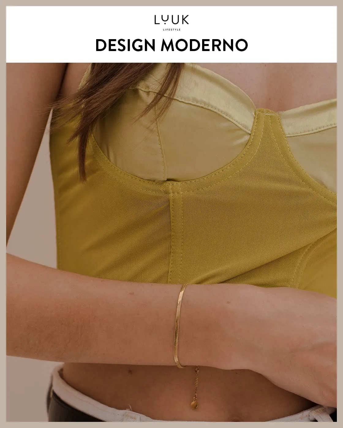 LUUK LIFESTYLE Bracciale Catena Serpente in Acciaio Inossidabile, Argento - immagine 3