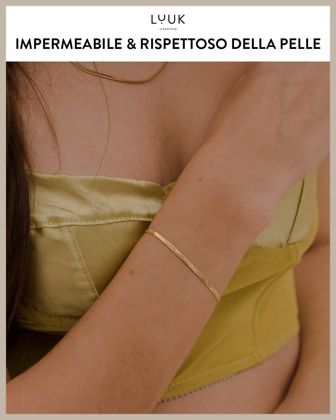 LUUK LIFESTYLE Bracciale Catena Serpente in Acciaio Inossidabile, Argento - immagine 4