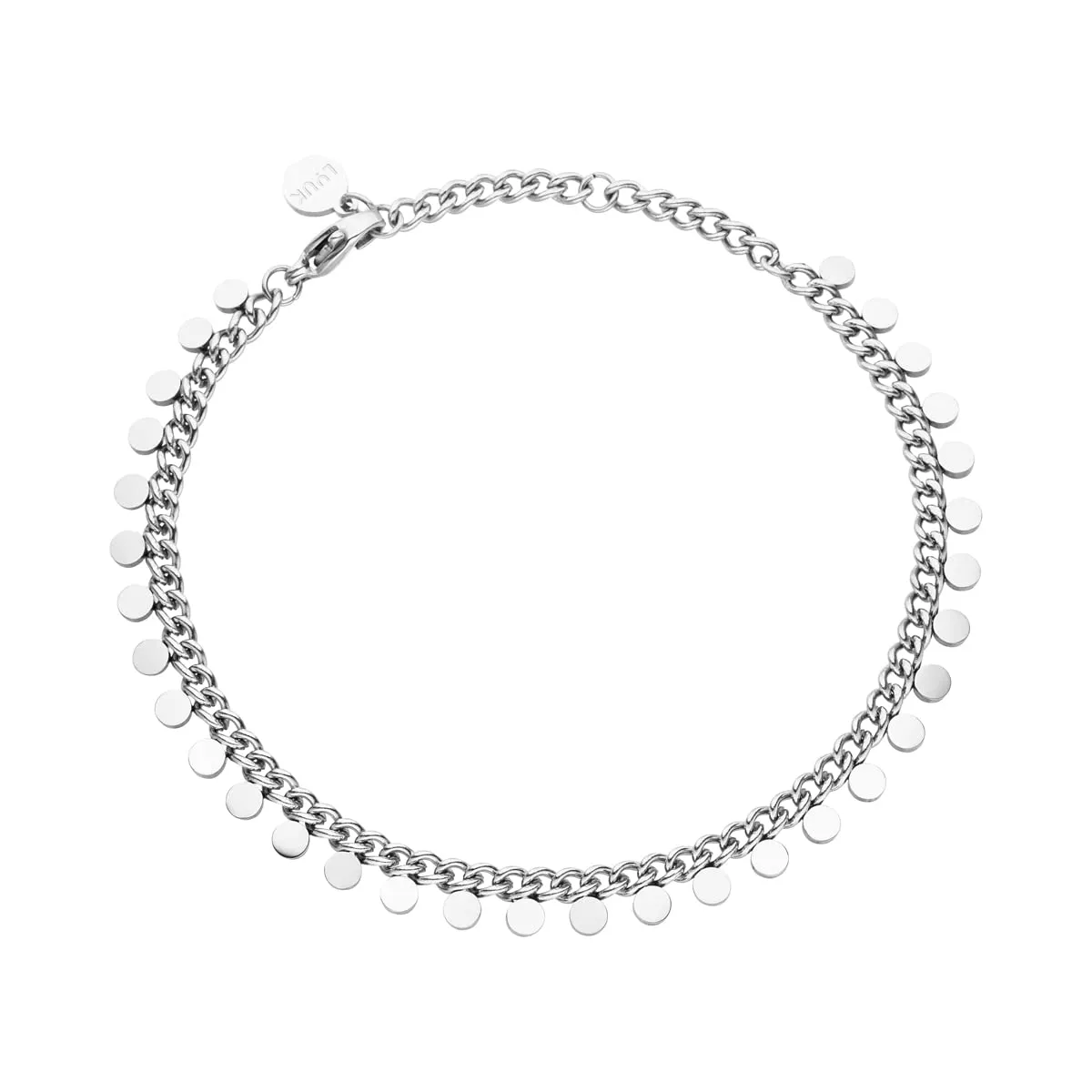 LUUK LIFESTYLE Braccialetti di monetine in acciaio inossidabile, argento - immagine 1