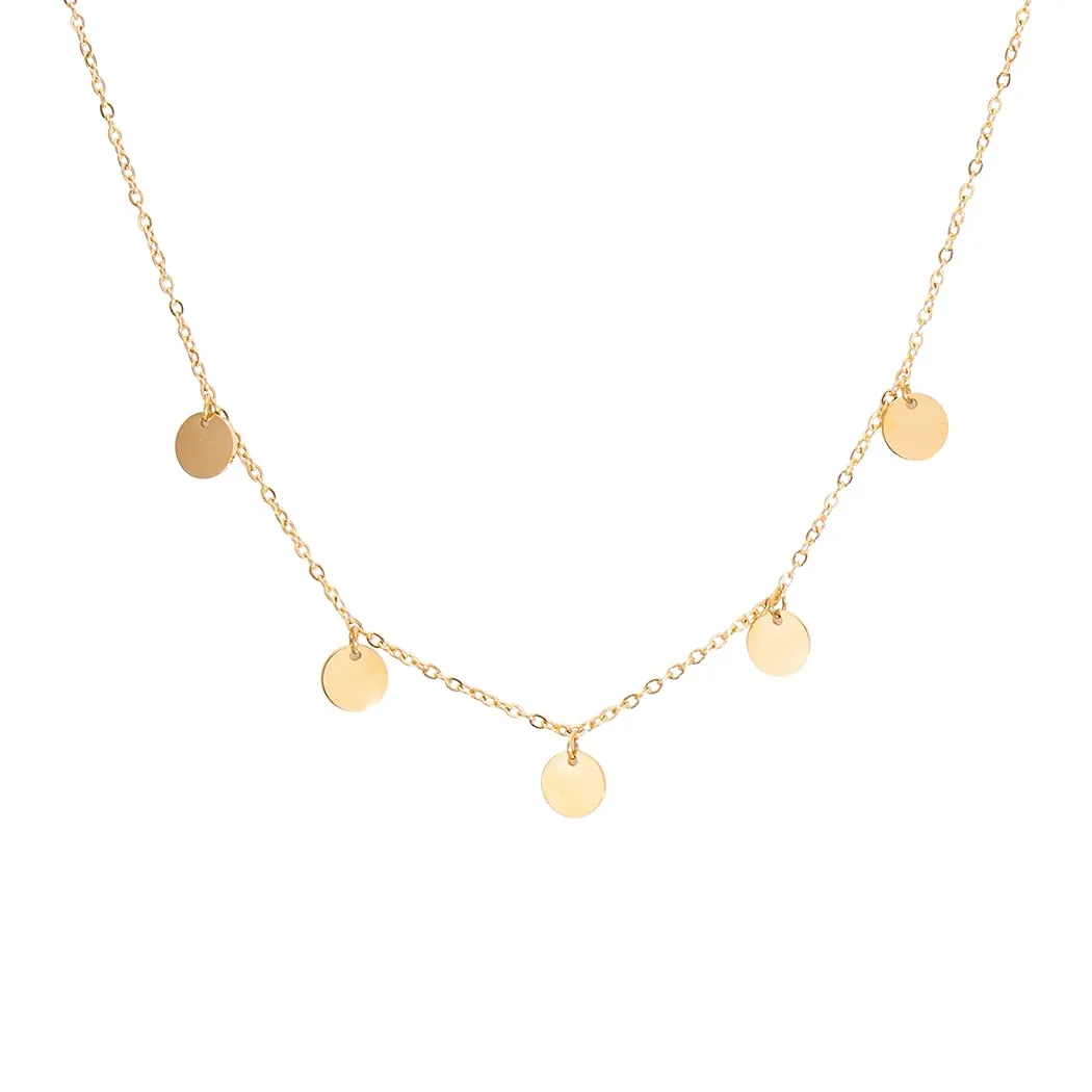 LUUK LIFESTYLE Set di 5 Collane in Acciaio Inossidabile, 50cm, Oro - immagine 1