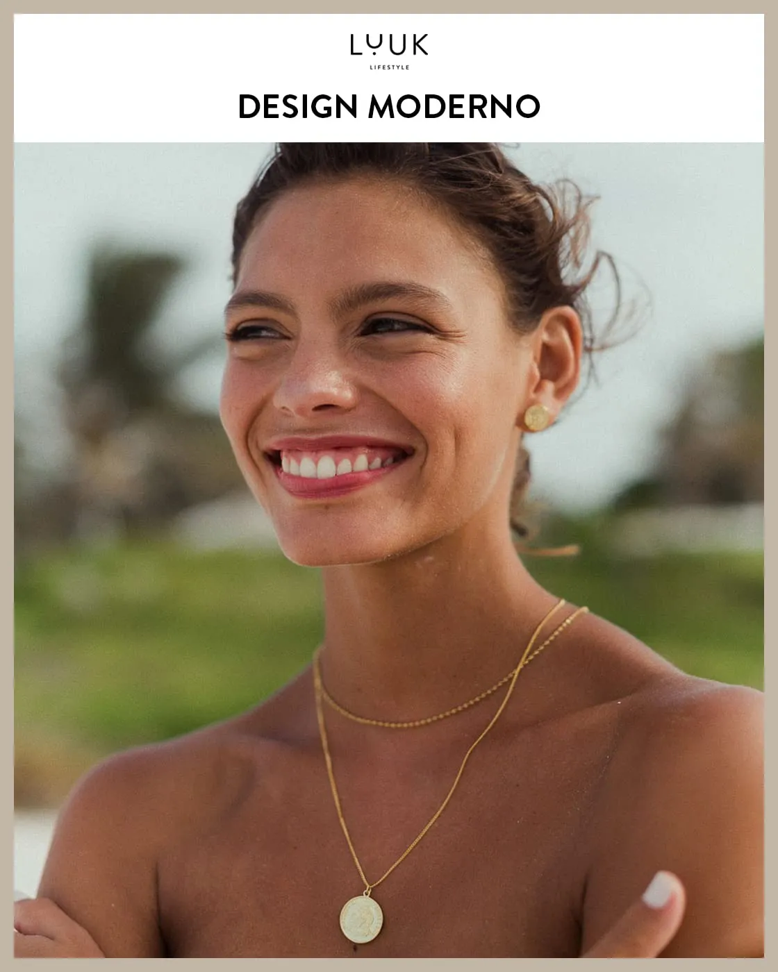 LUUK LIFESTYLE Collana motivo corda doppia in acciaio inossidabile, argento - immagine 3
