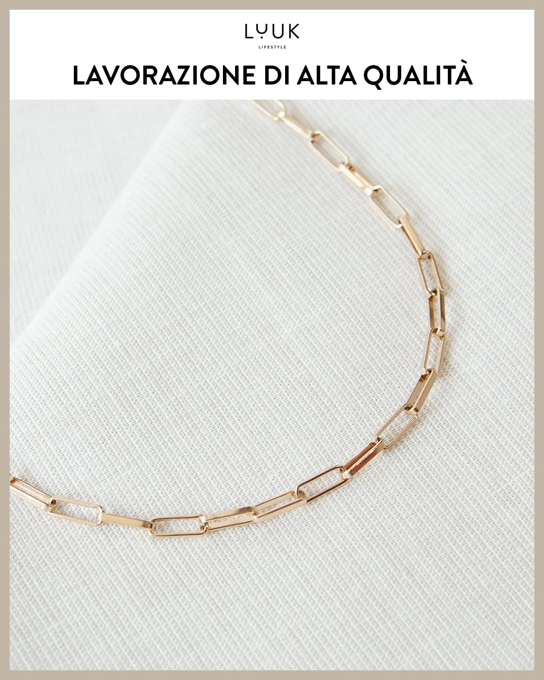 LUUK LIFESTYLE Collana in acciaio inossidabile 50cm con ciondolo a rombo, rosa - immagine 2