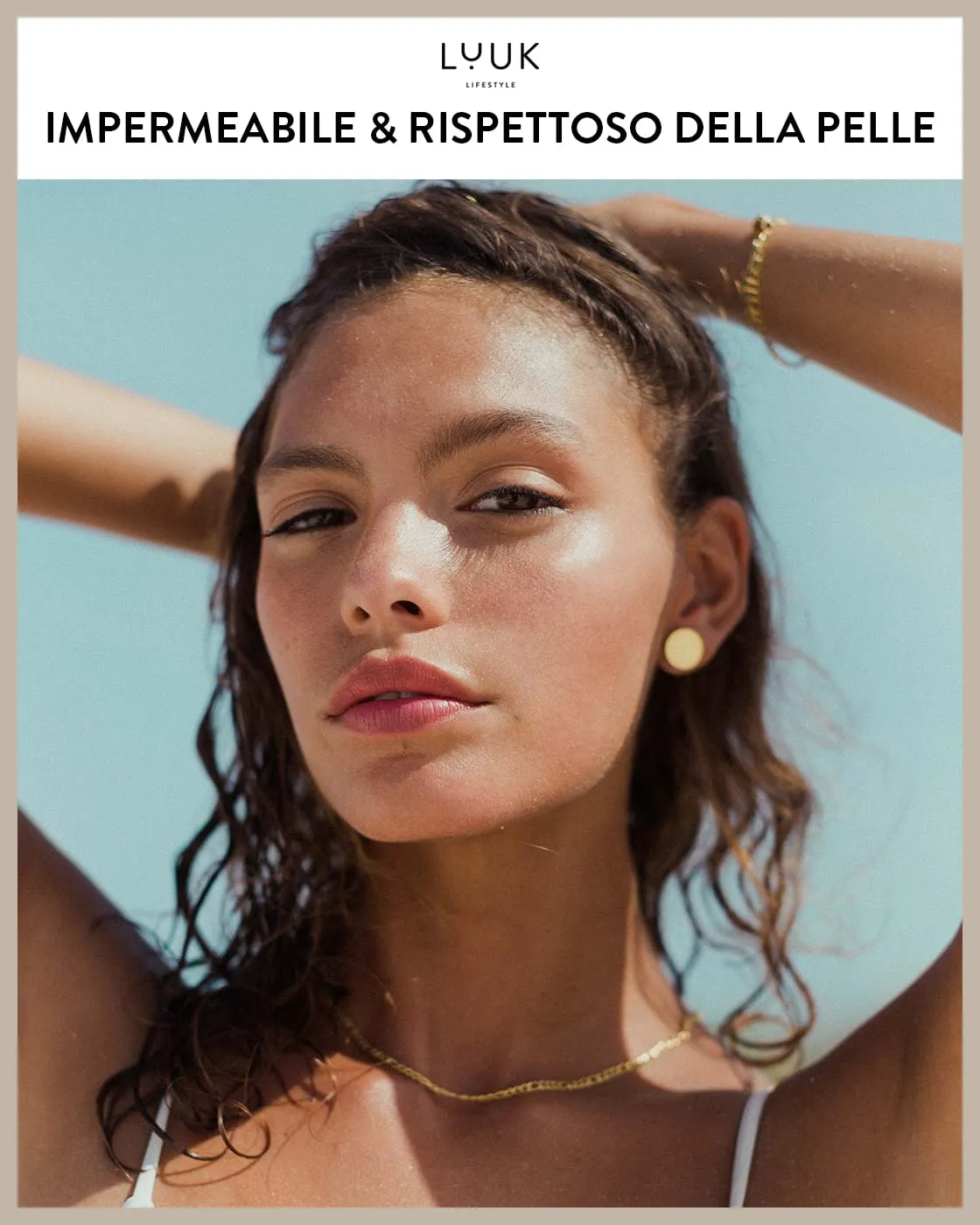 LUUK LIFESTYLE Braccialetto Catena Figaro in Acciaio Inossidabile, Rosa - immagine 4