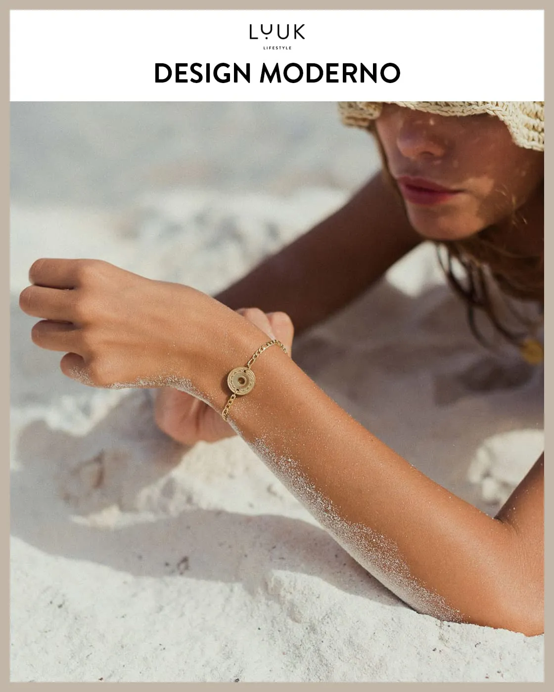 LUUK LIFESTYLE Bracciale in acciaio inossidabile con ciondolo a moneta, 50cm, Rosa - immagine 3