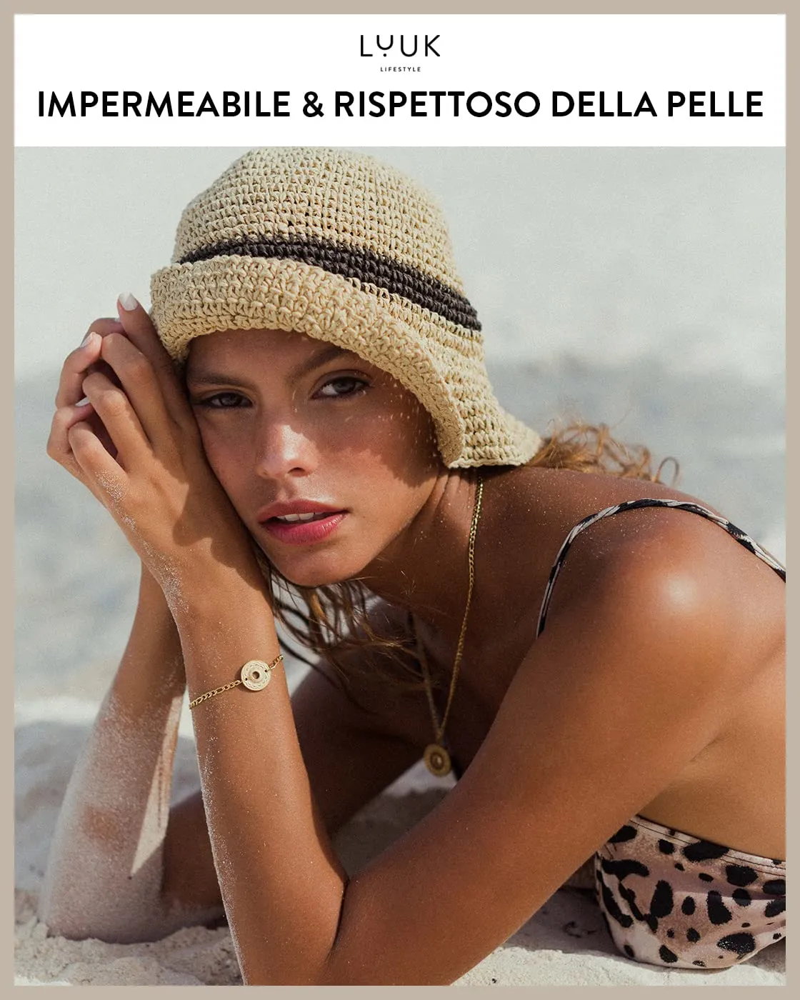 LUUK LIFESTYLE Bracciale in filigrana in acciaio inossidabile con ciondolo a cerchio, Argento - immagine 4
